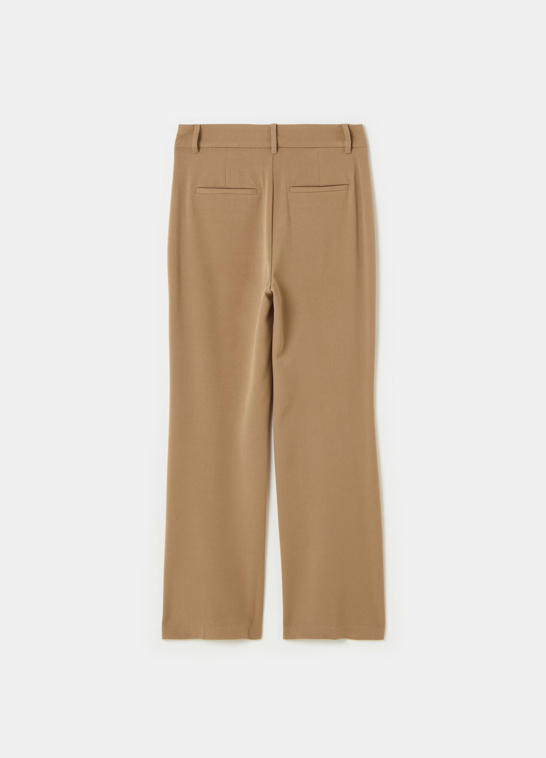 Contemporary flare-fit crop trousers_4