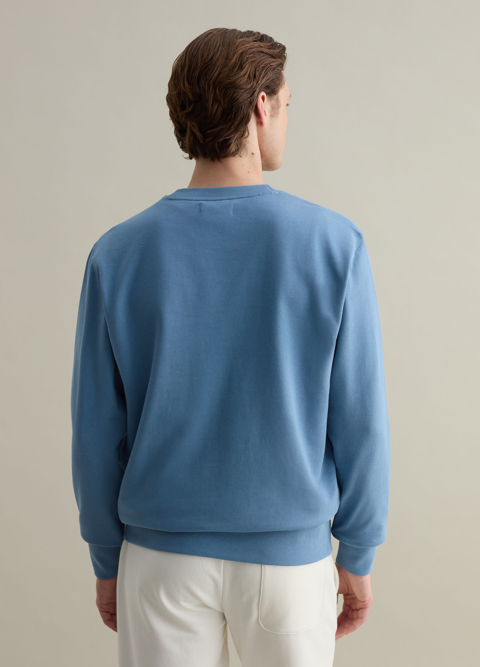 Sweatshirt with round neck and stitched detail
