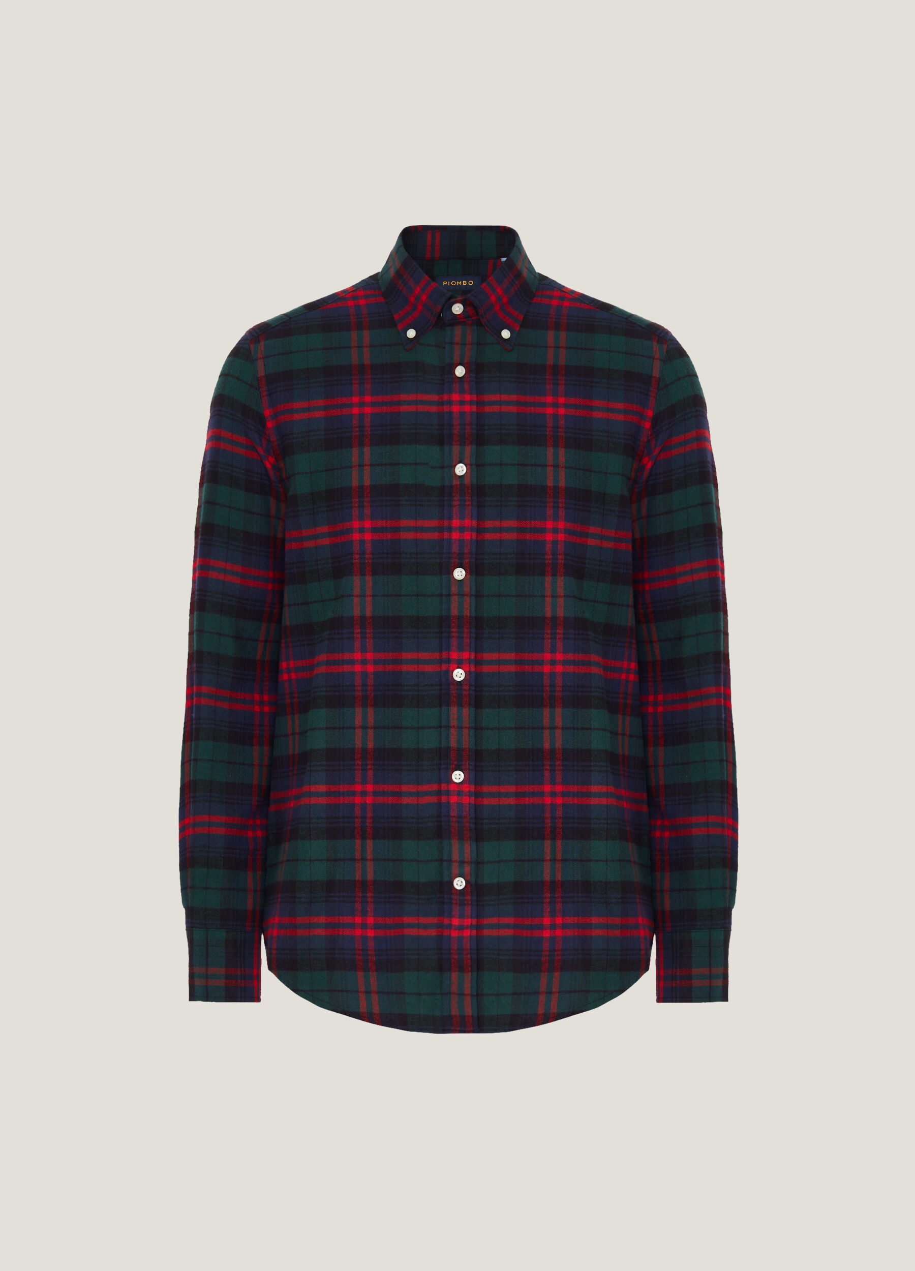 Flannel shirt with check pattern pour Homme | PIOMBO