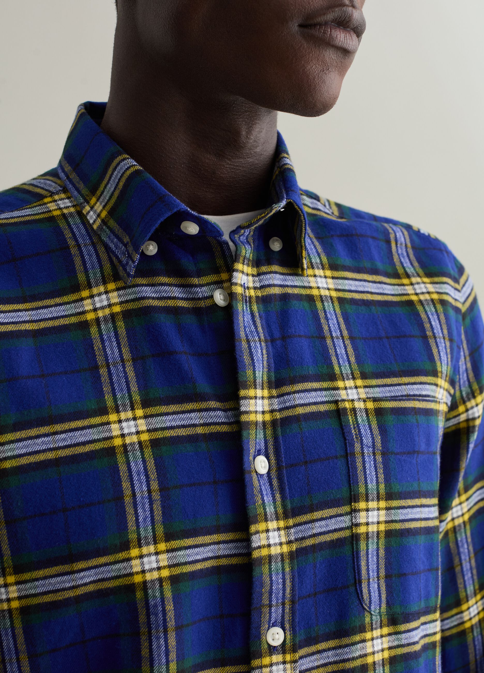 Man's Flannel shirt with check pattern | PIOMBO