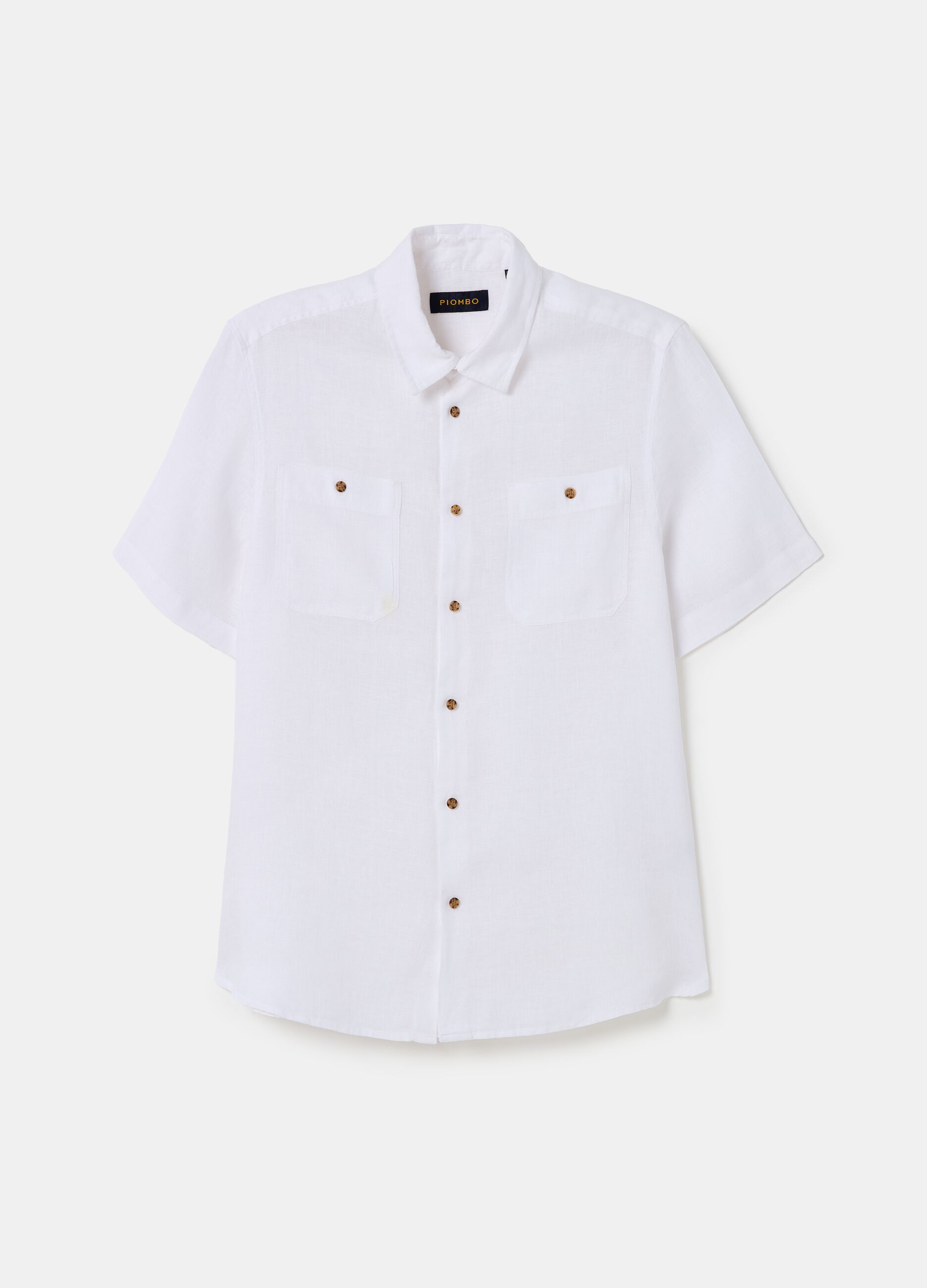 Camisa de manga corta de lino_3