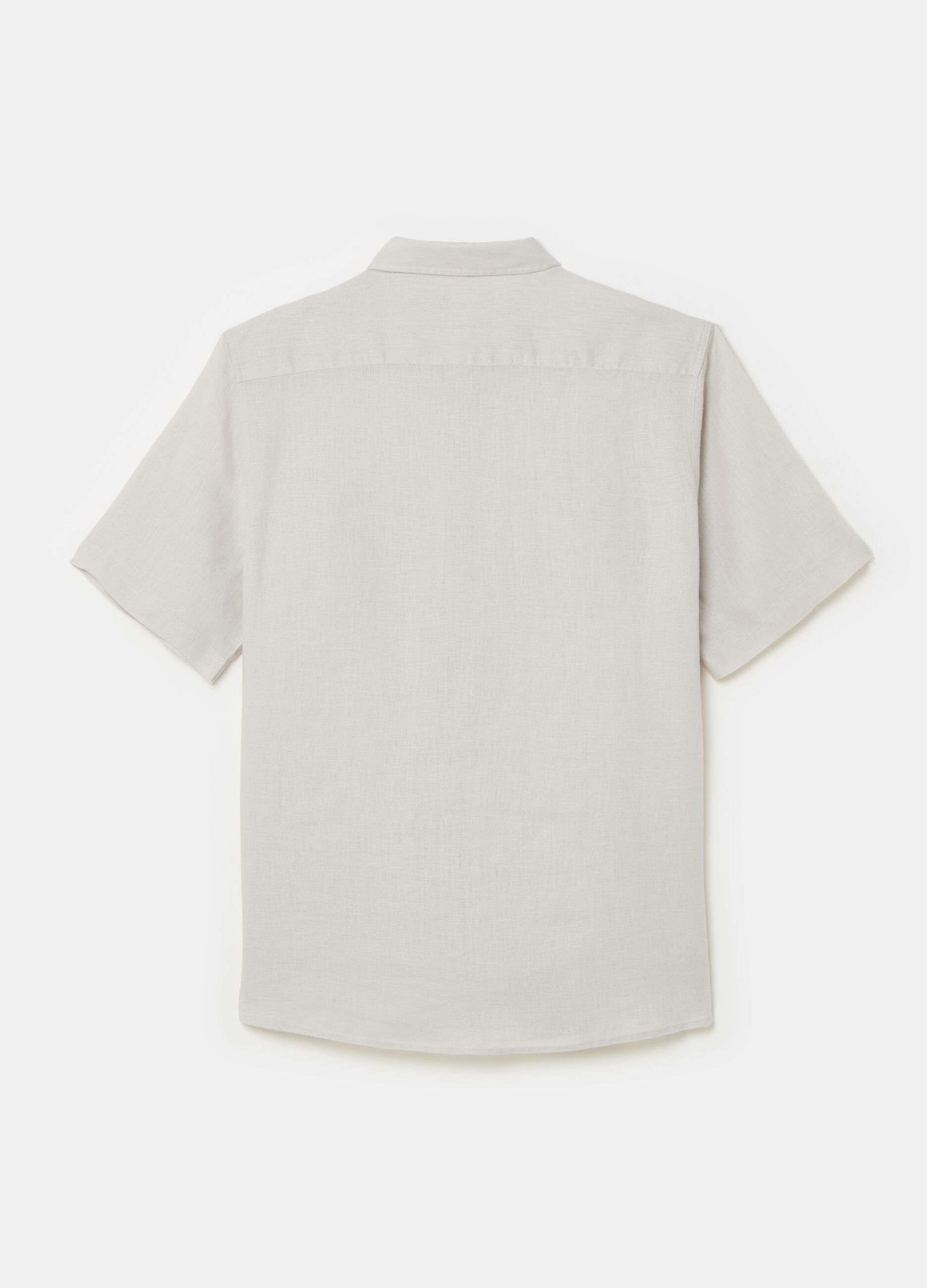 Camisa de manga corta de lino_4