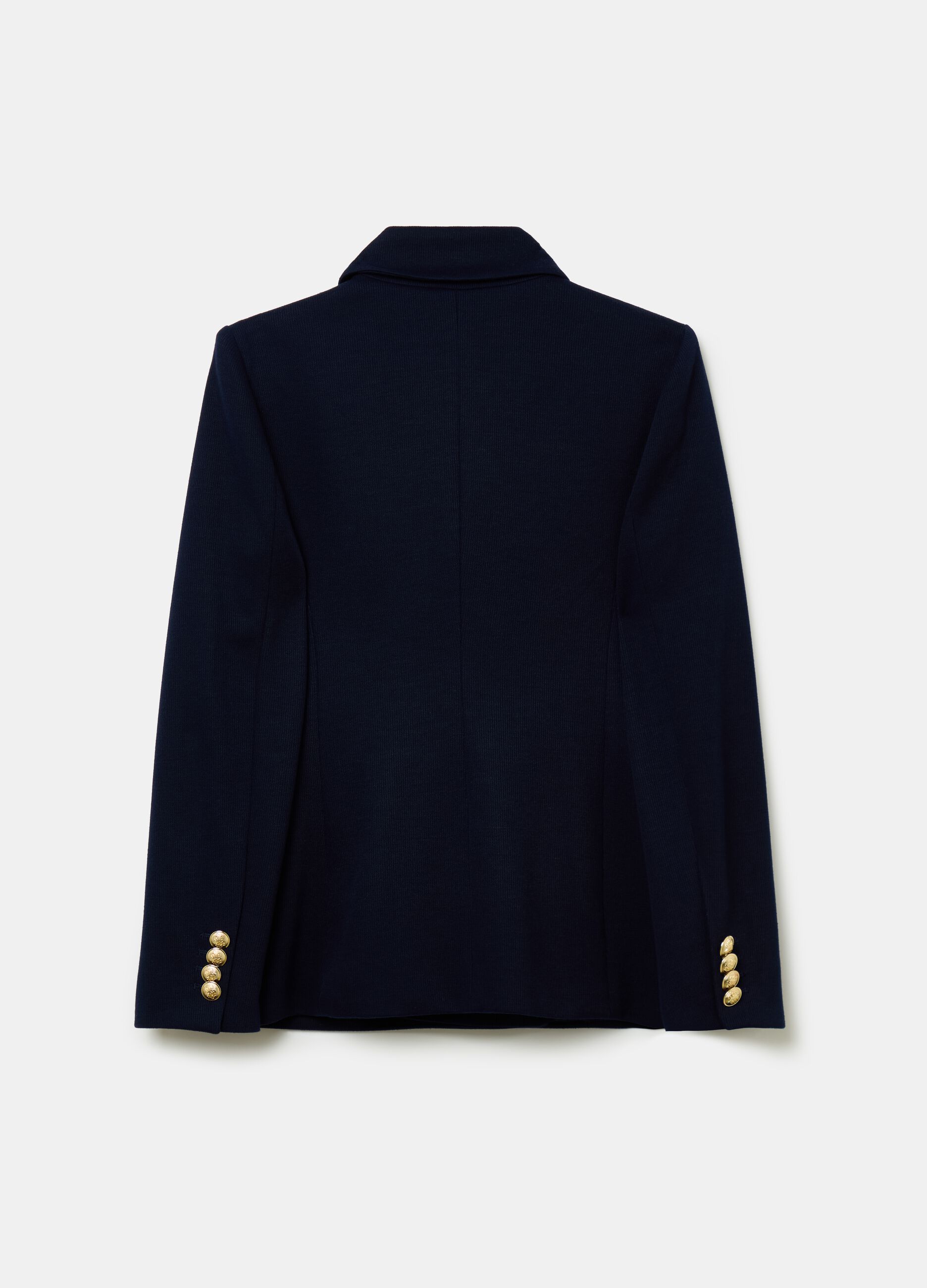 Ribbed-knit double-breasted blazer_4