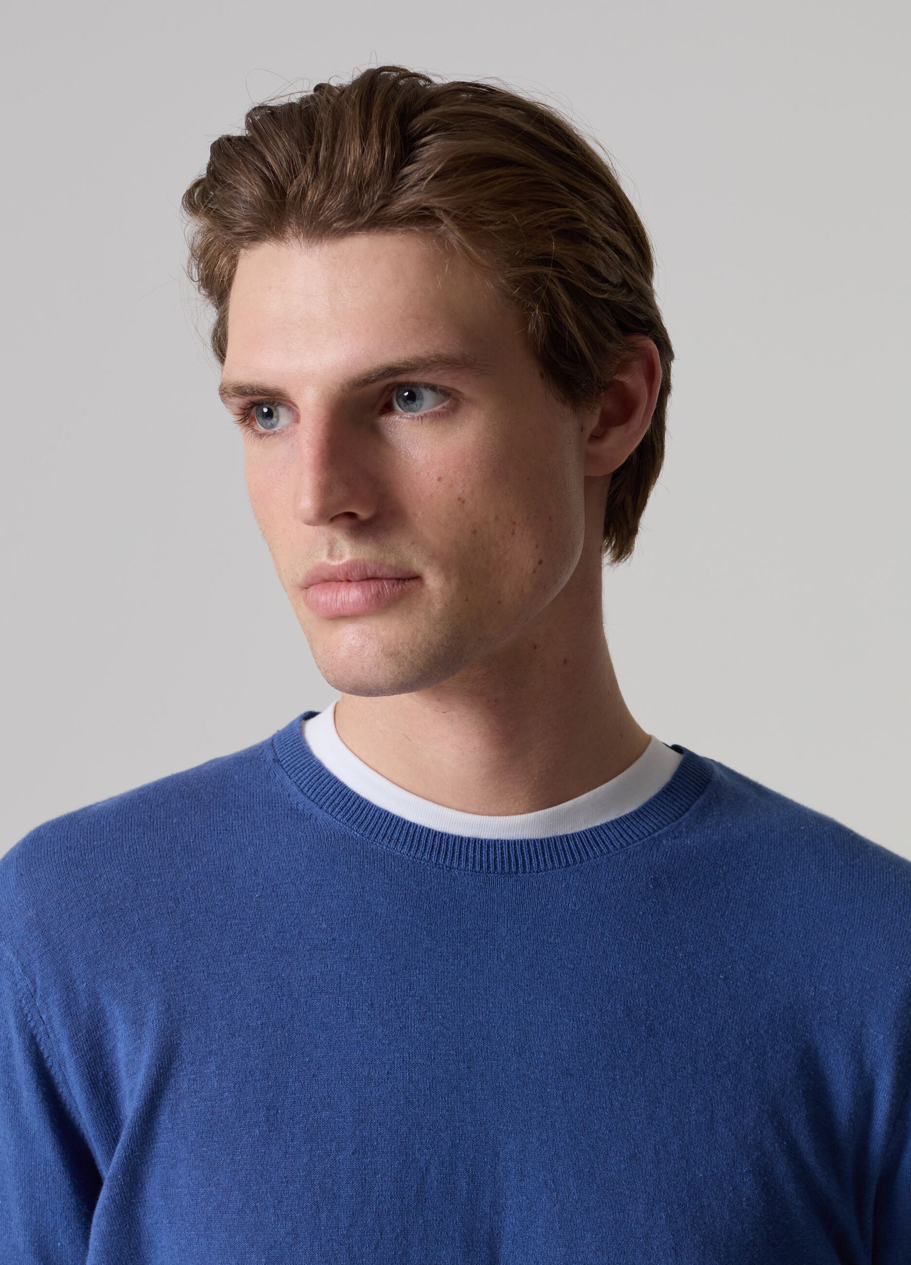 Contemporary pullover in cotton and hemp_1