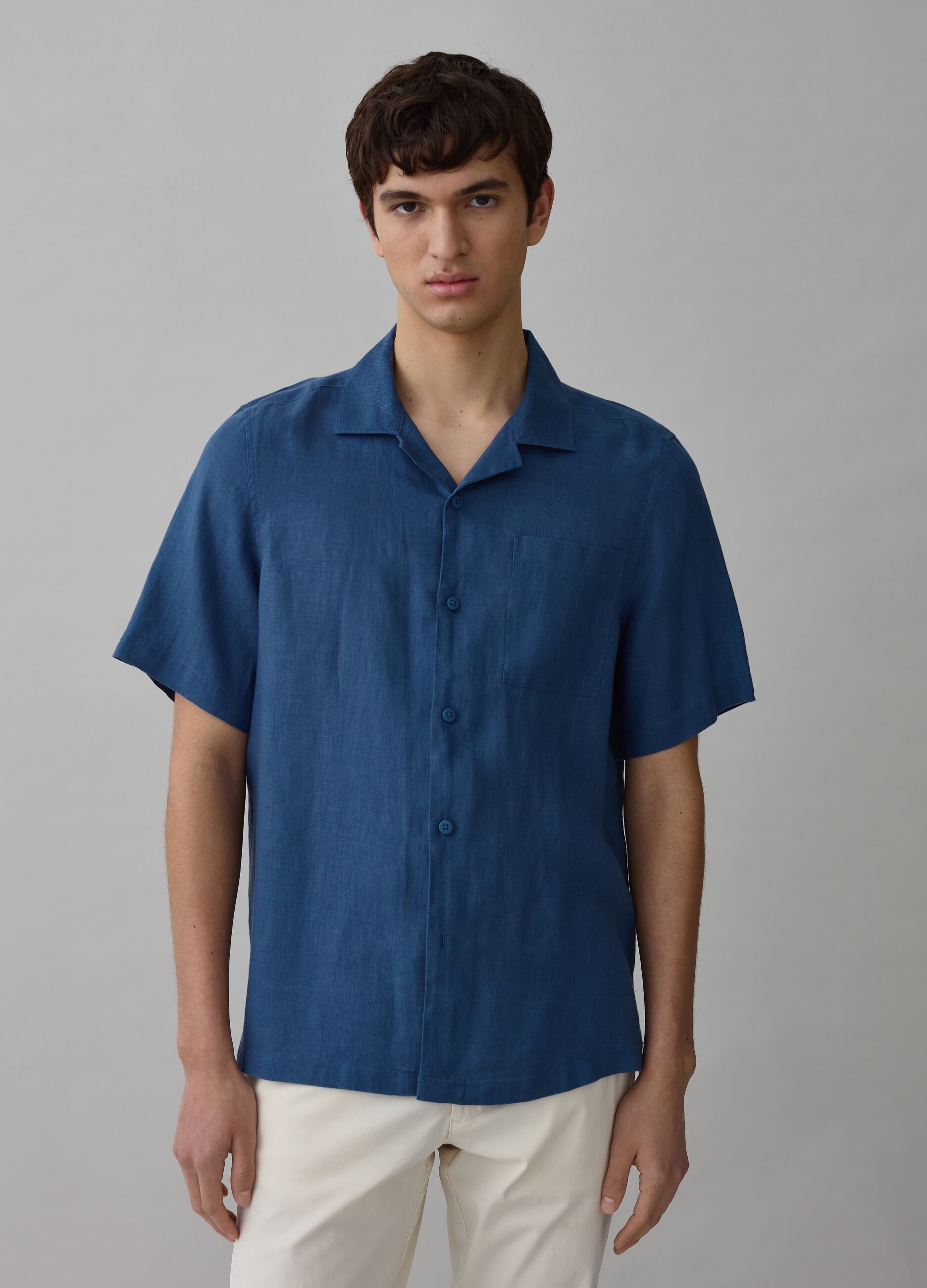 Camisa de manga corta de algodón 100%_0