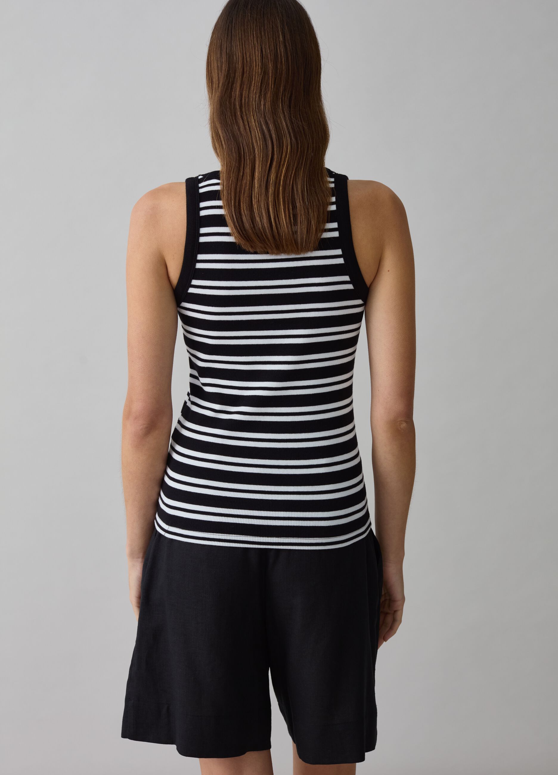 Ribbed tank top with striped pattern_2