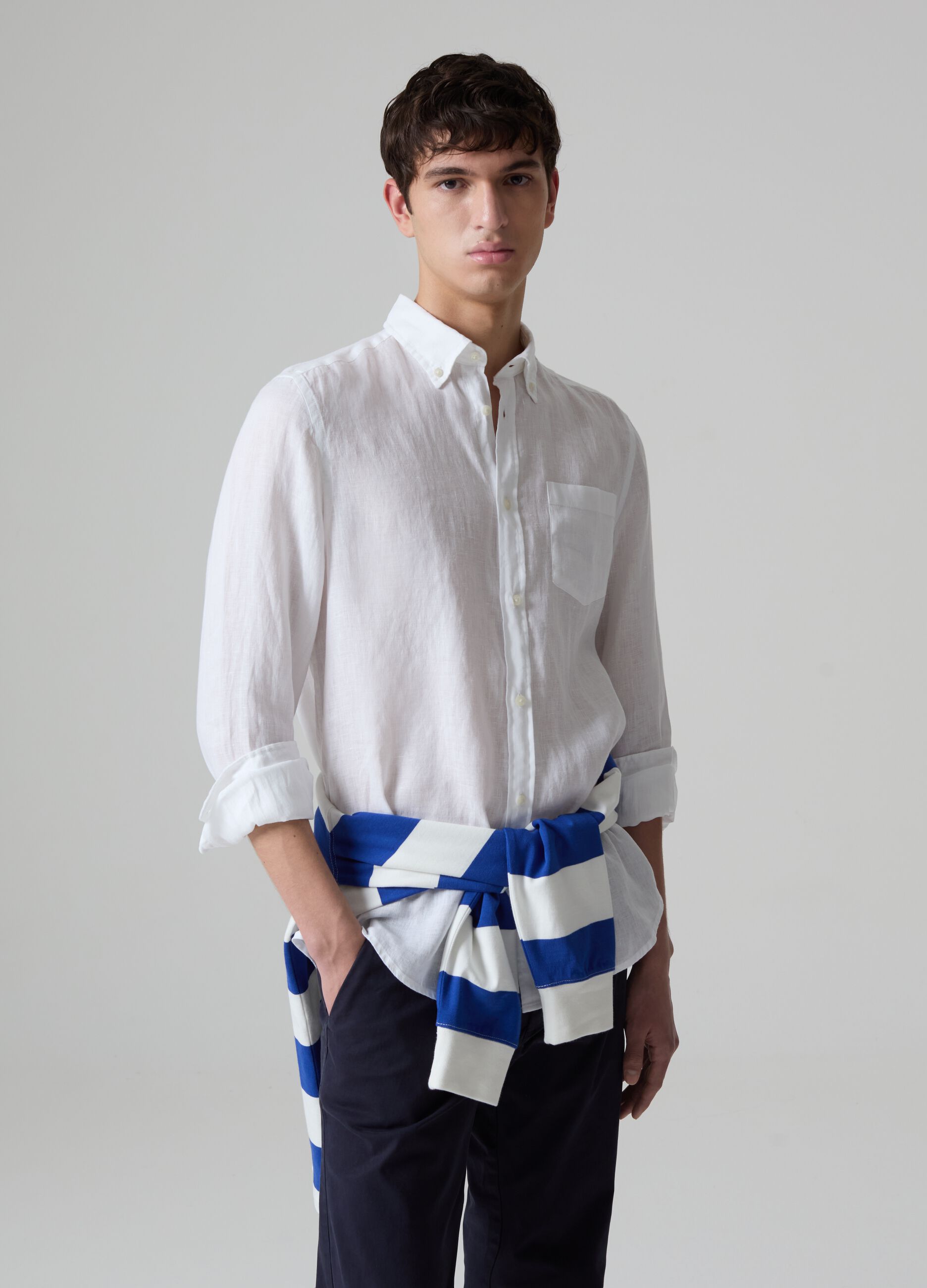 Camisa de lino con bolsillo_1