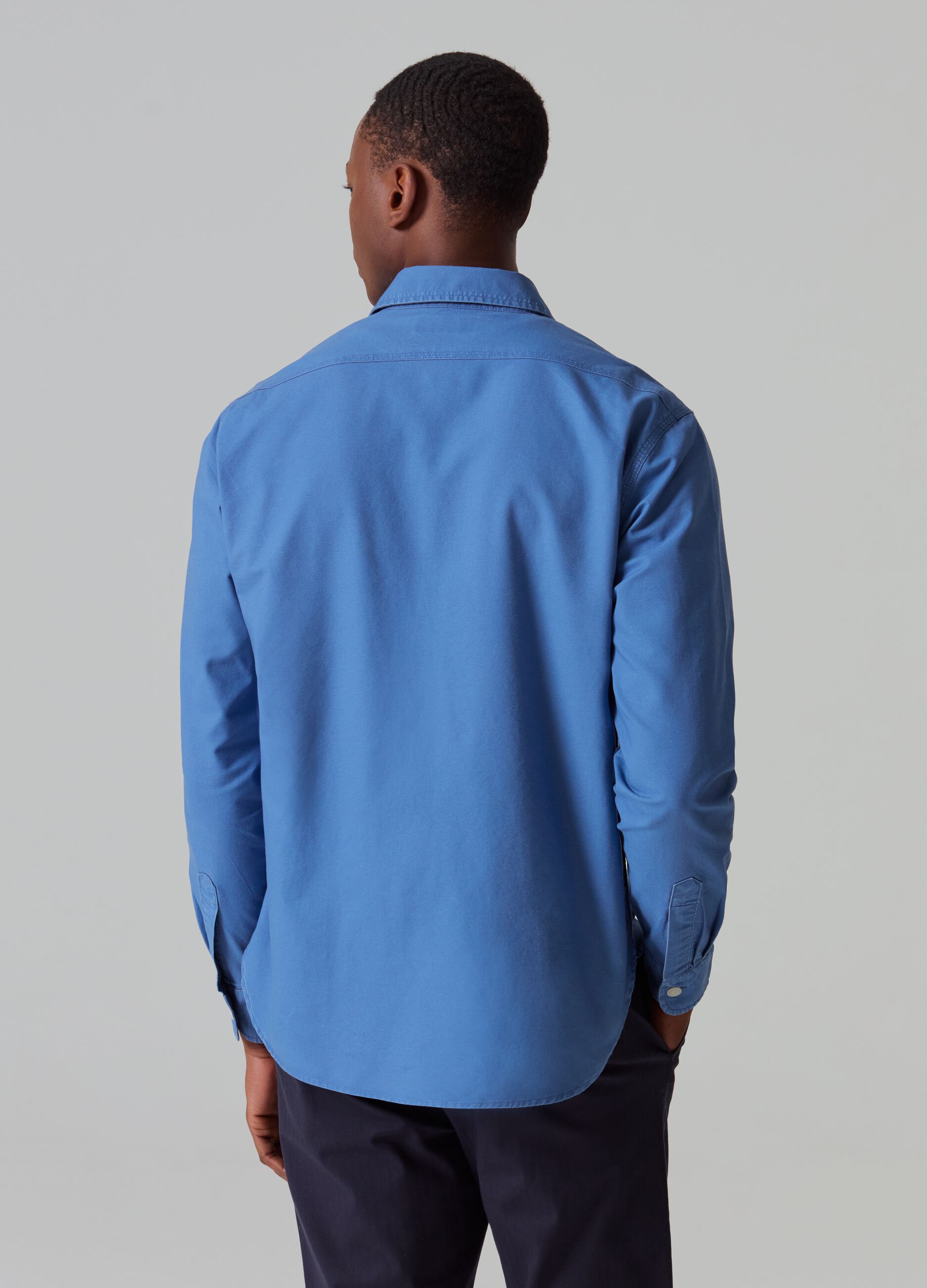 Oxford cotton shirt with pockets
