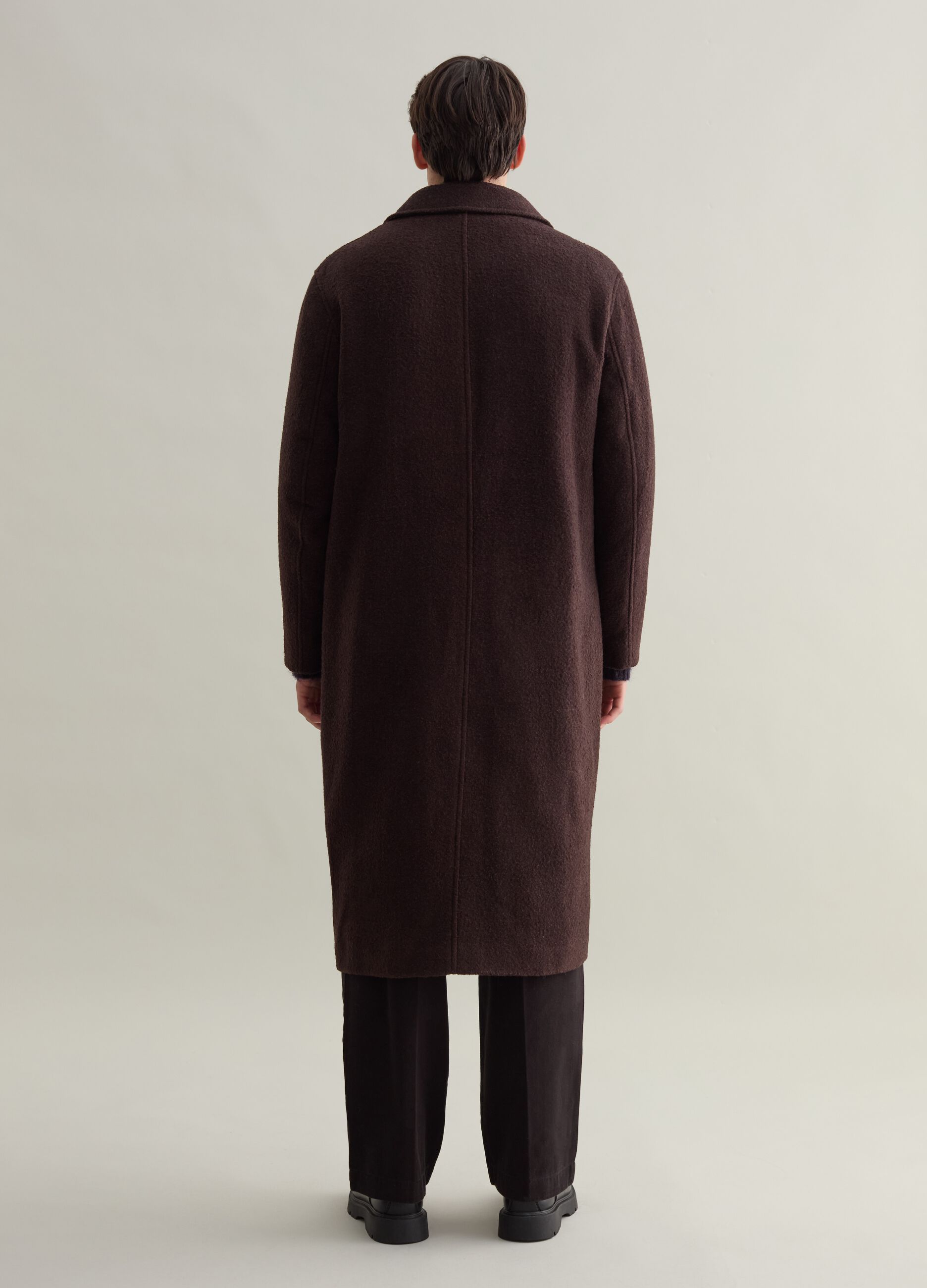 Man's Long oversized coat with collar | PIOMBO