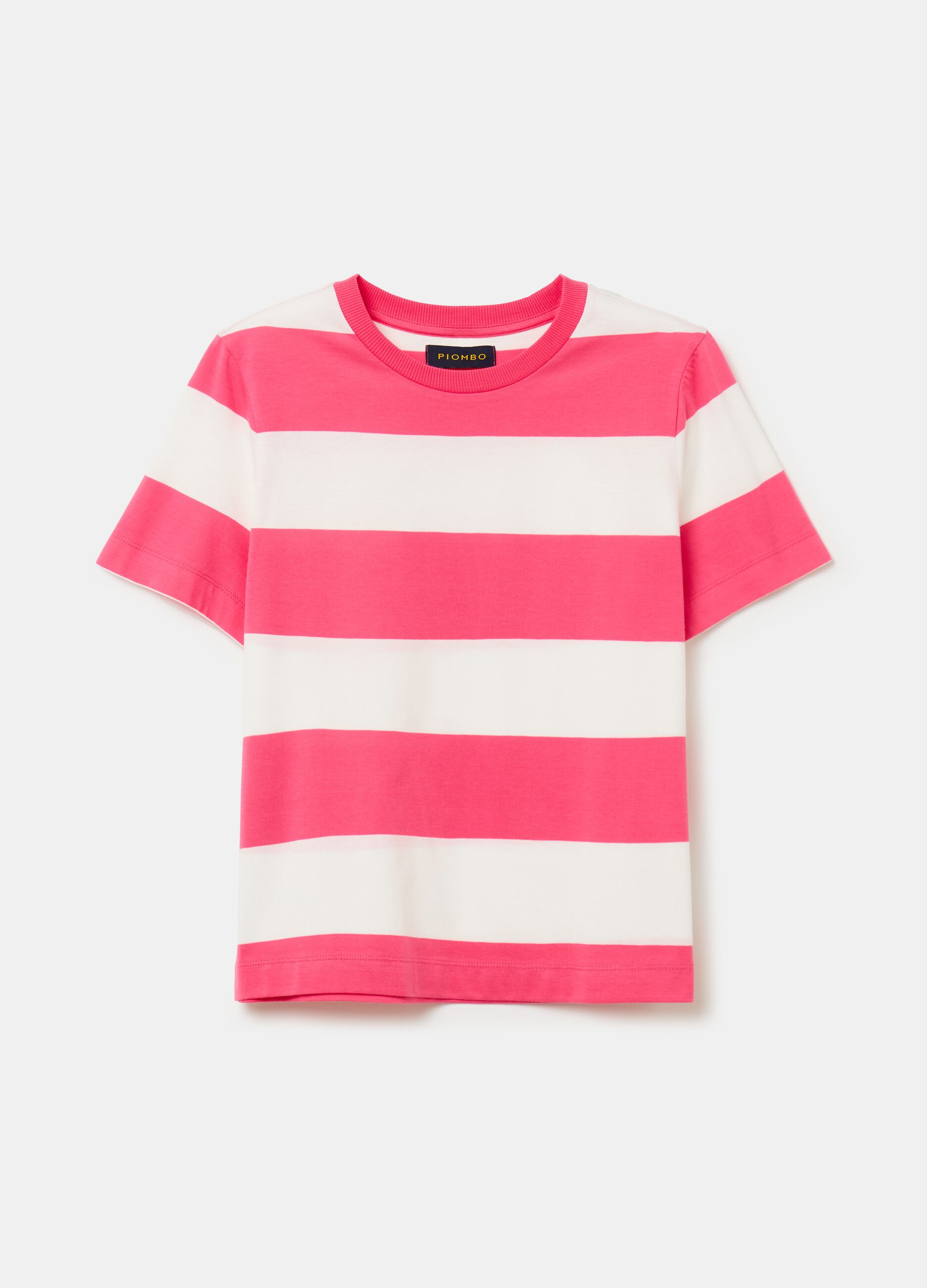 Camiseta de algodón de rayas_3