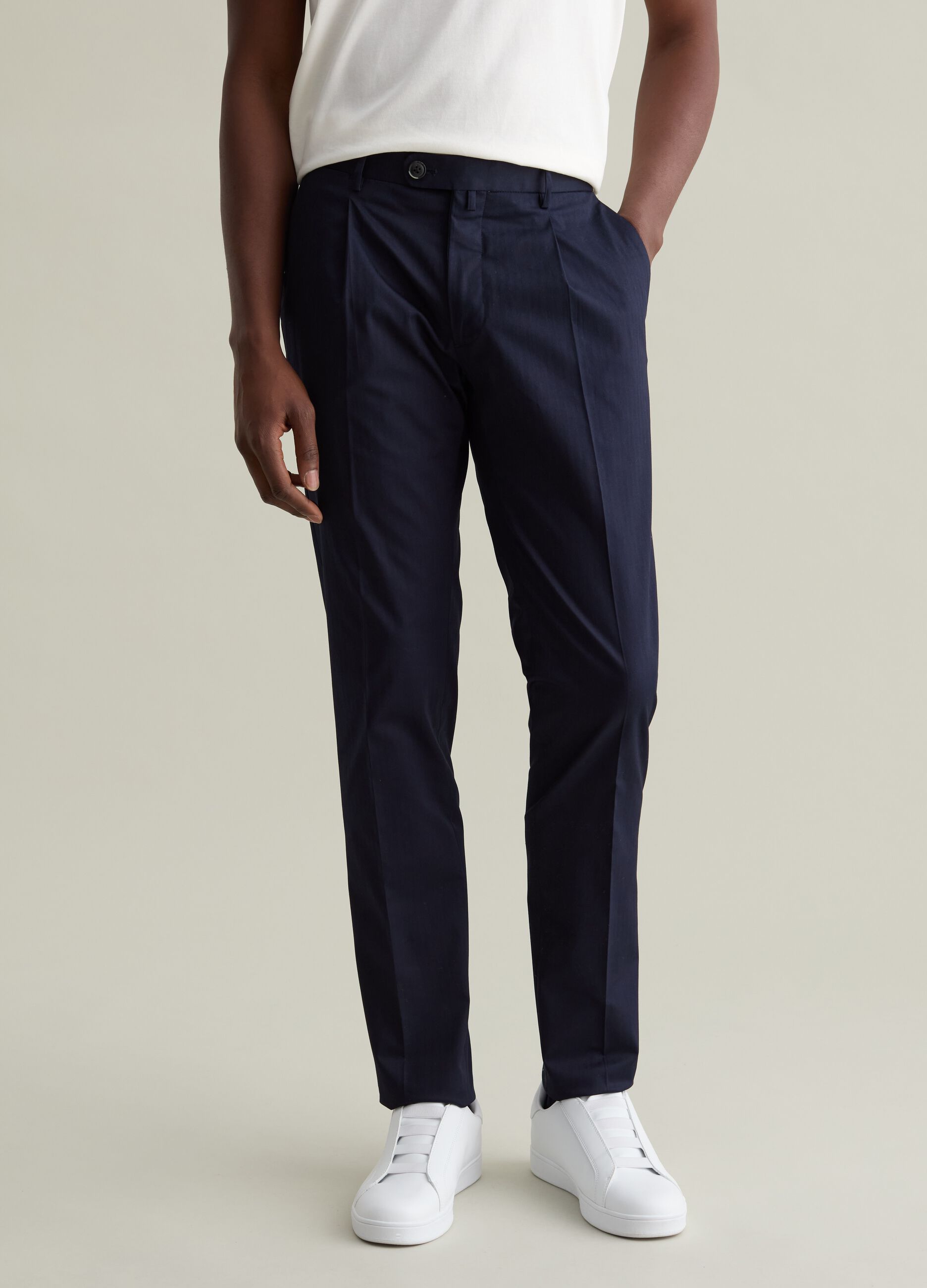Stretch cotton chinos