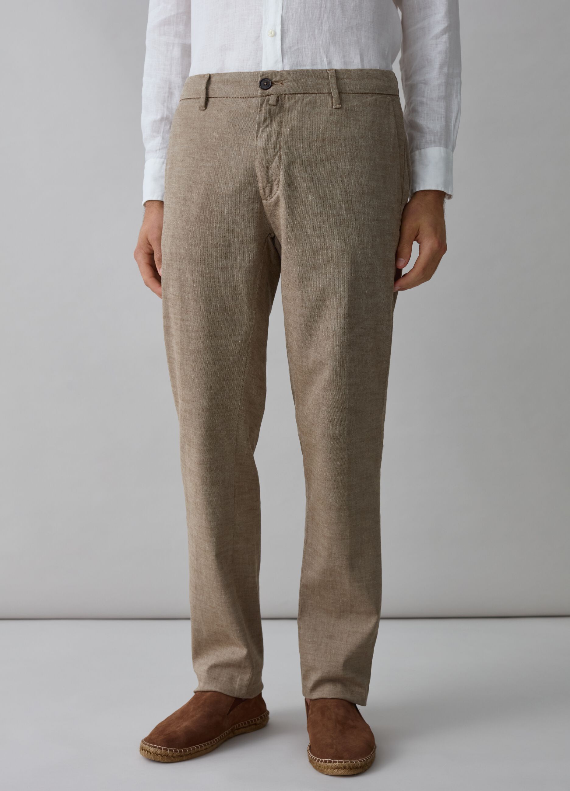Yarn-dyed chino trousers_1