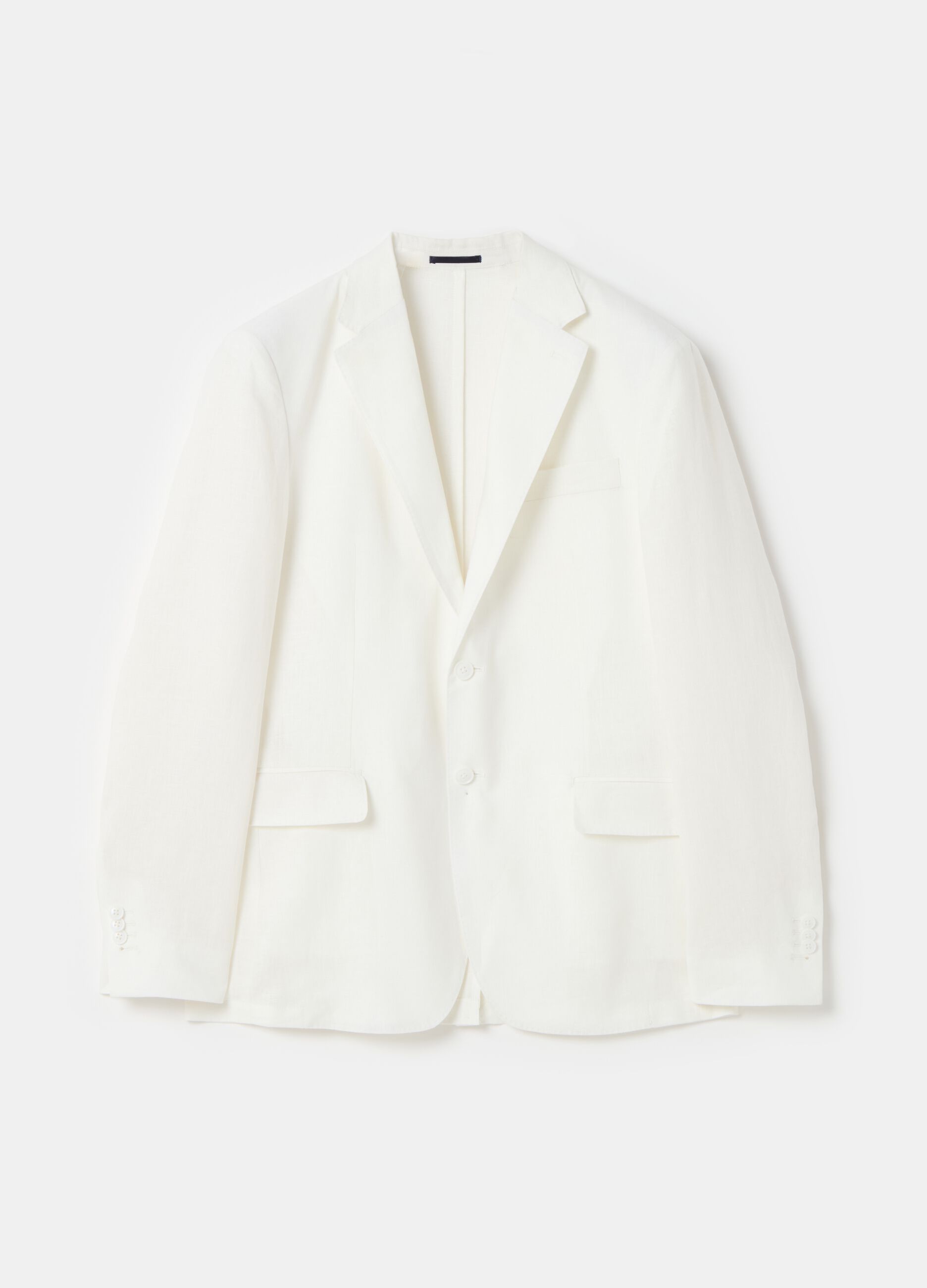 Contemporary single-breasted blazer in linen_4