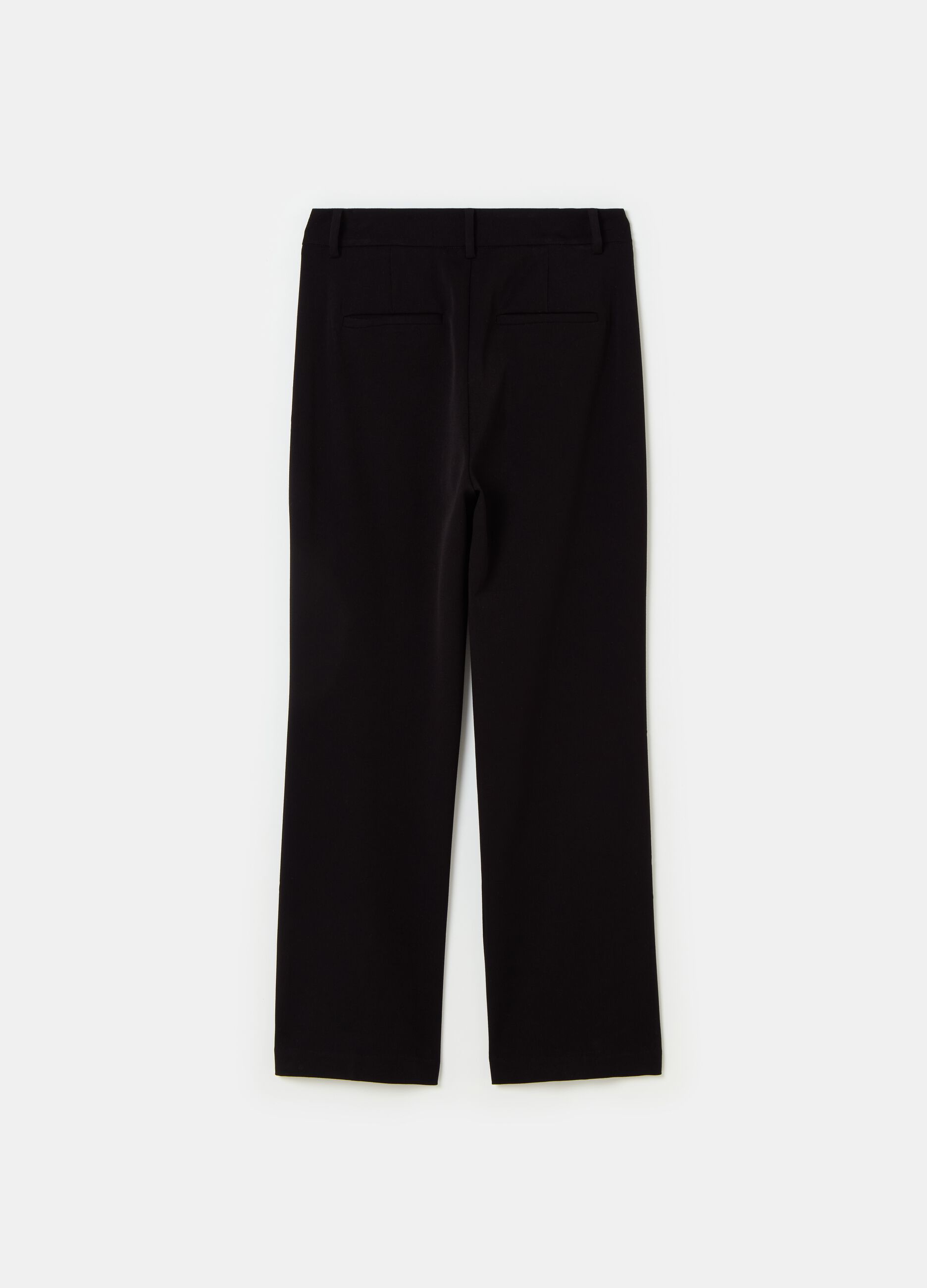 Contemporary flare-fit crop trousers_4