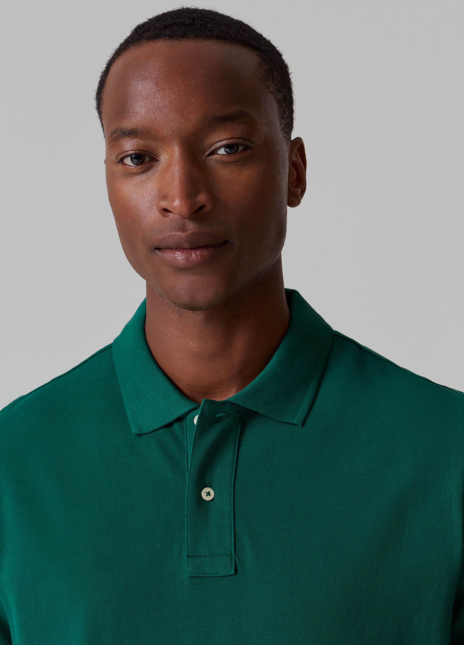 Supima cotton piquet polo shirt_1