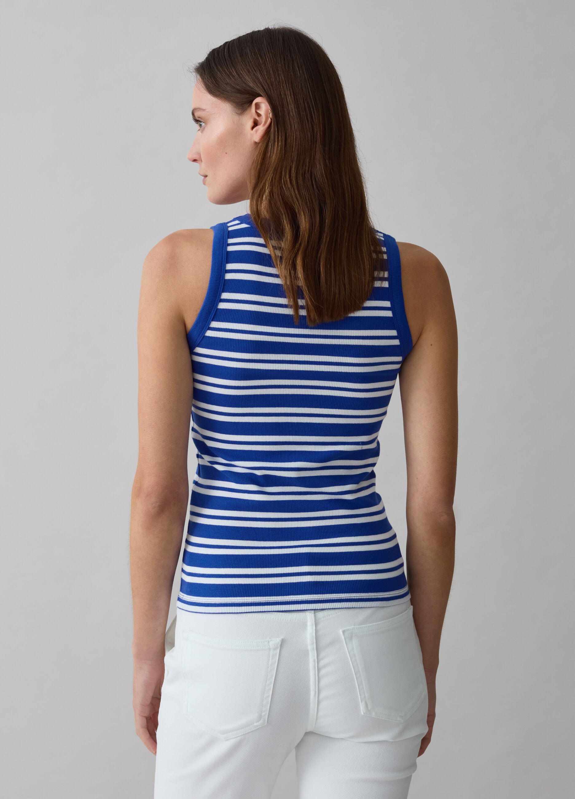 Ribbed tank top with striped pattern_2
