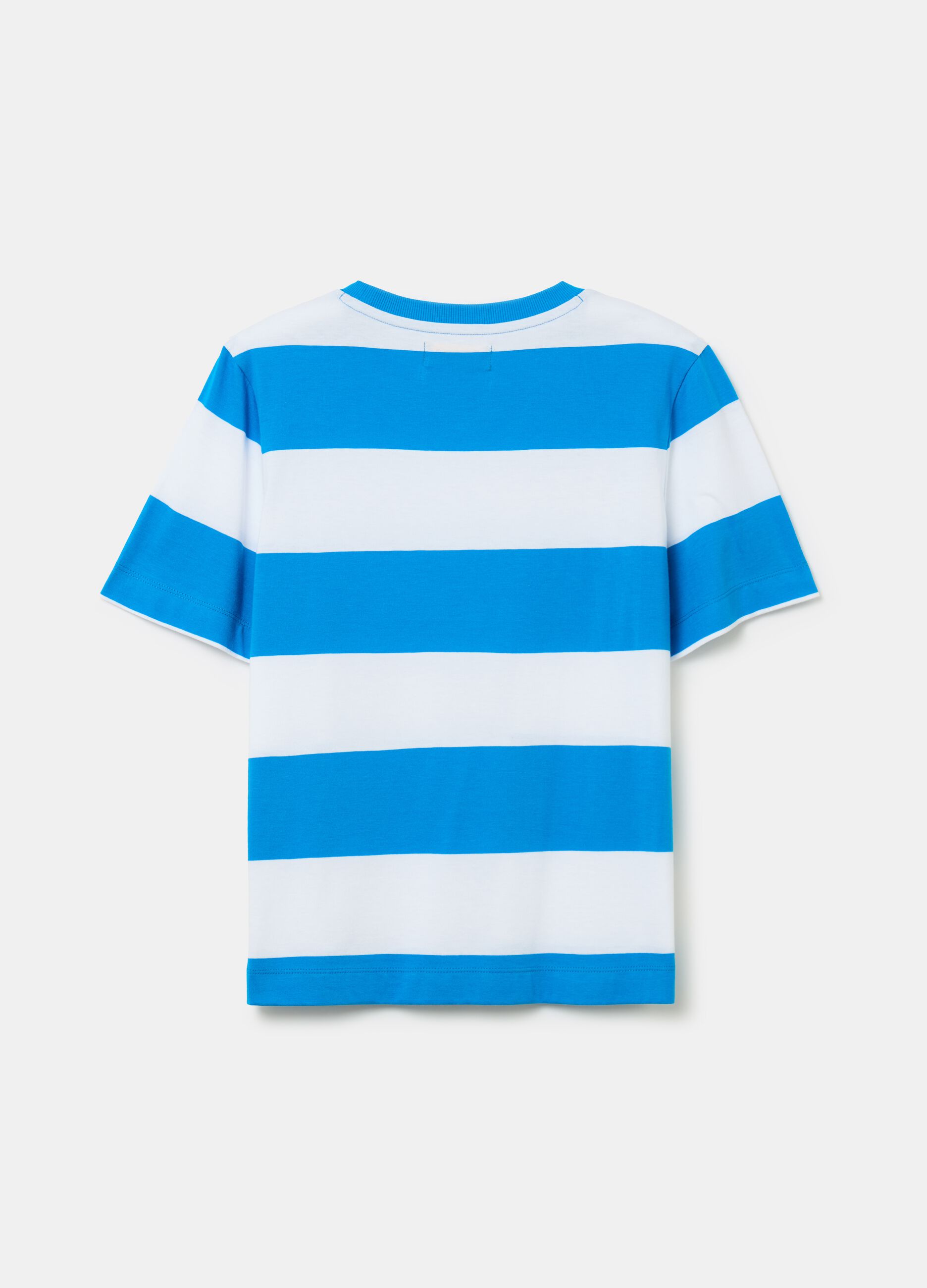 Camiseta de algodón de rayas_4