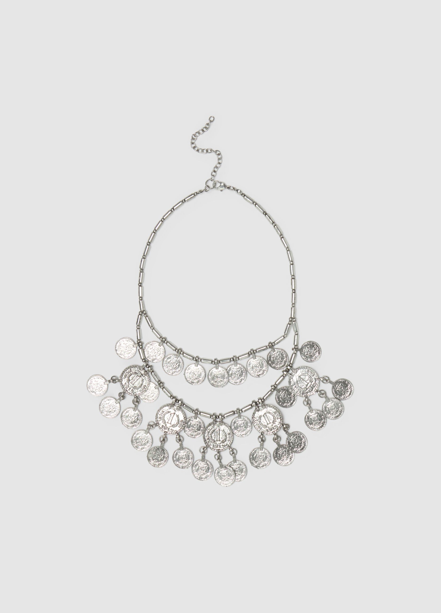 Collar doble vuelta con monedas