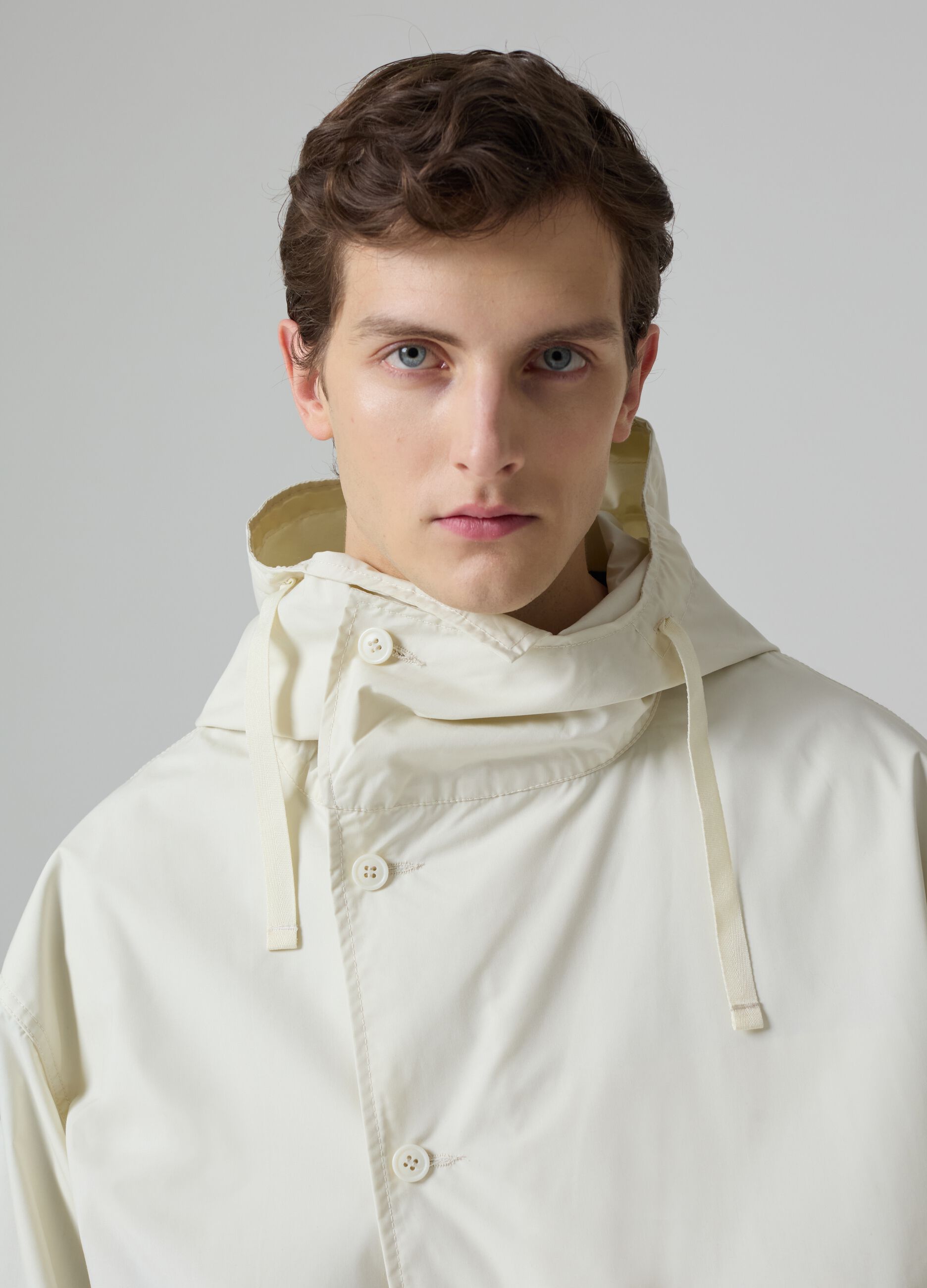 Selection short oversized jacket with hood_1