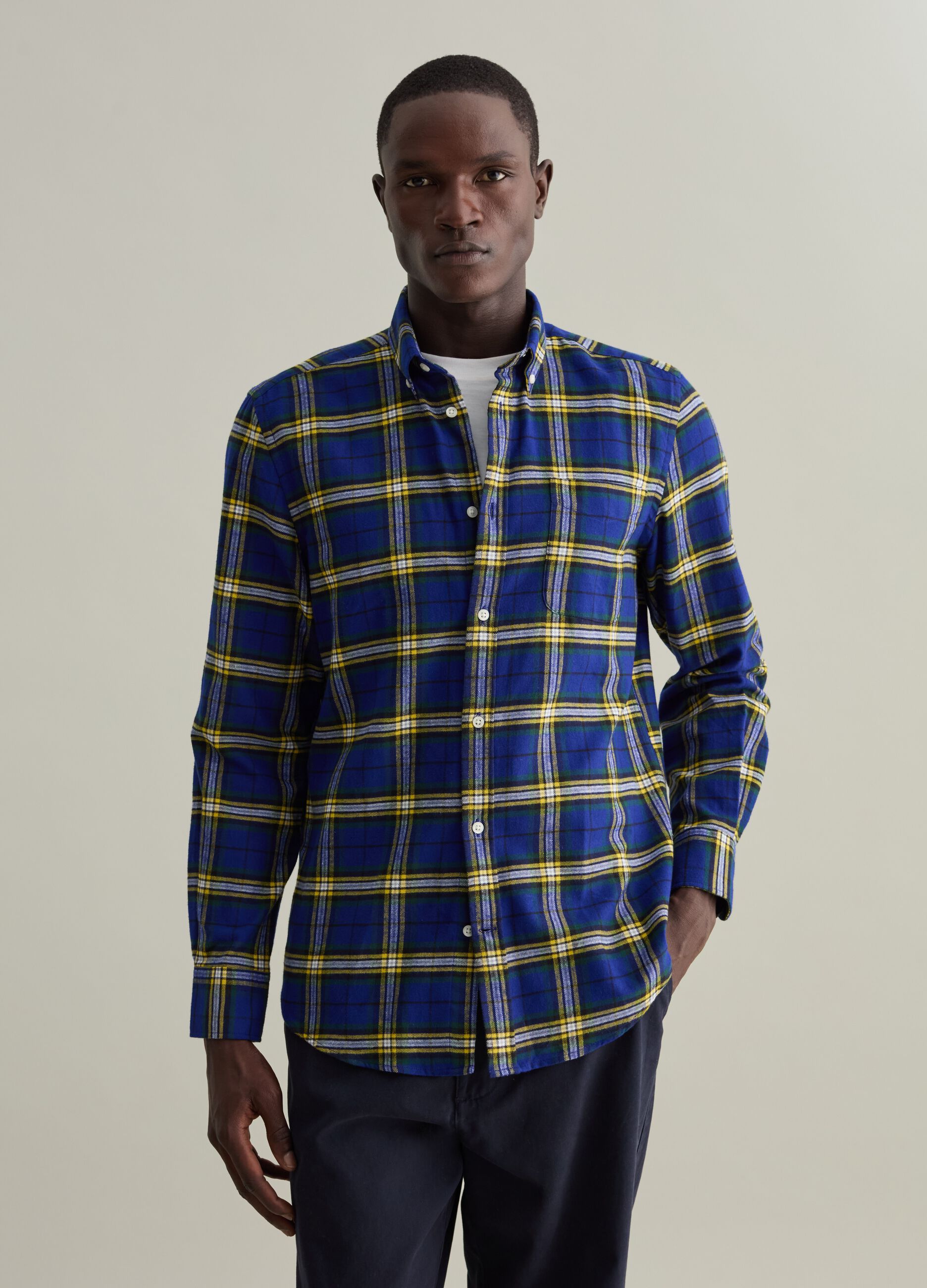 Man's Flannel shirt with check pattern | PIOMBO