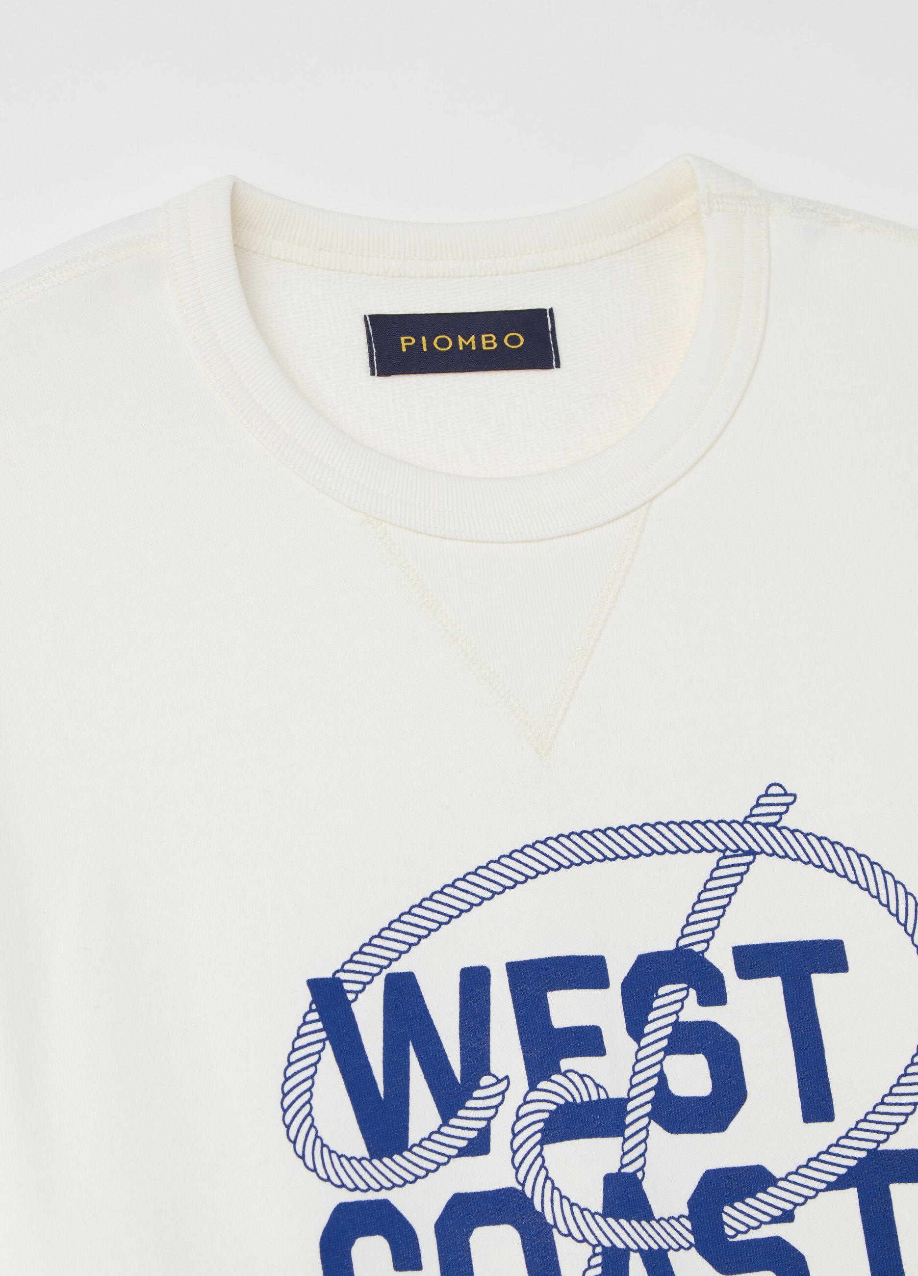 Sweatshirt with round neck and print