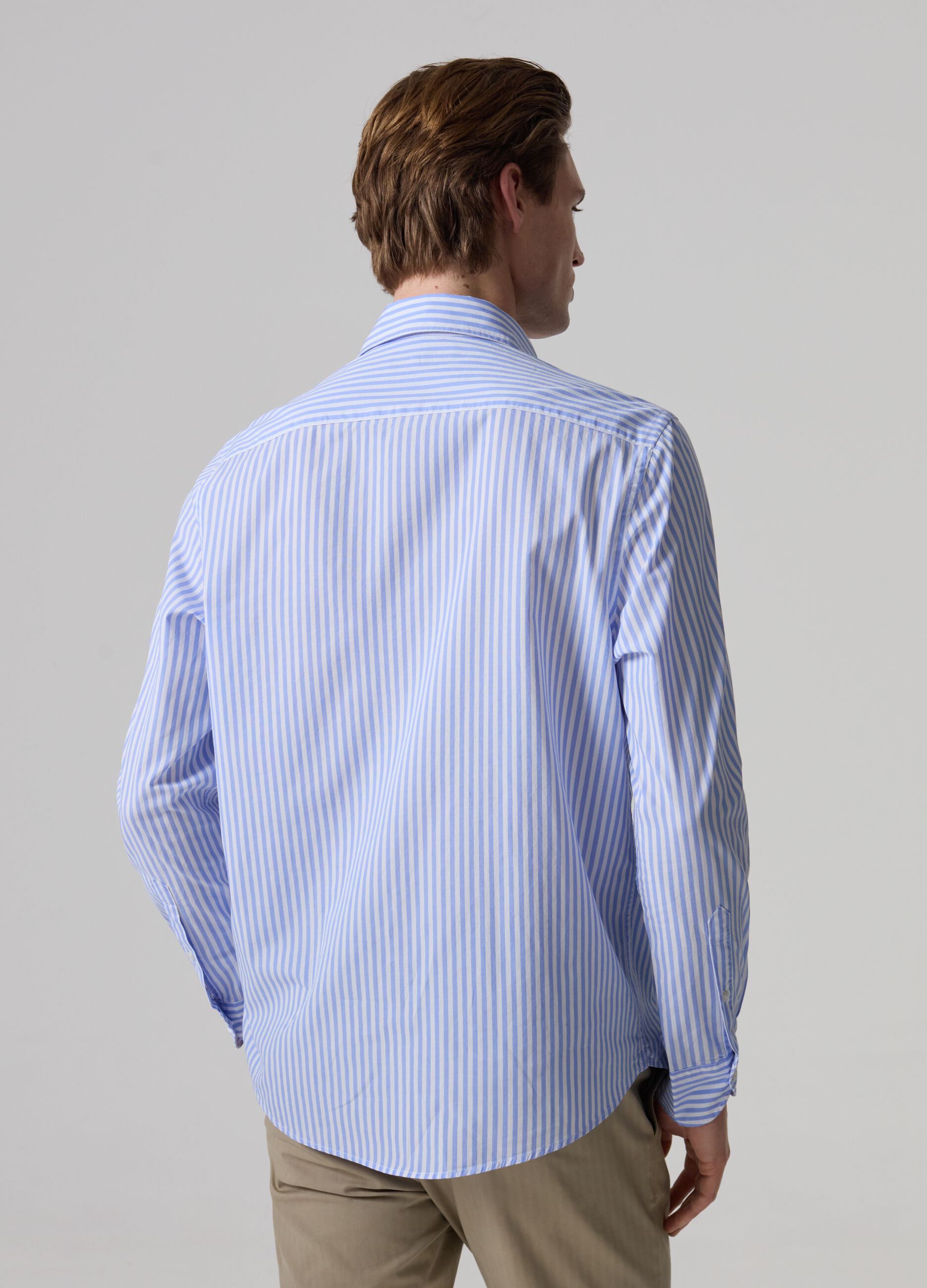 Poplin shirt with striped pattern_2