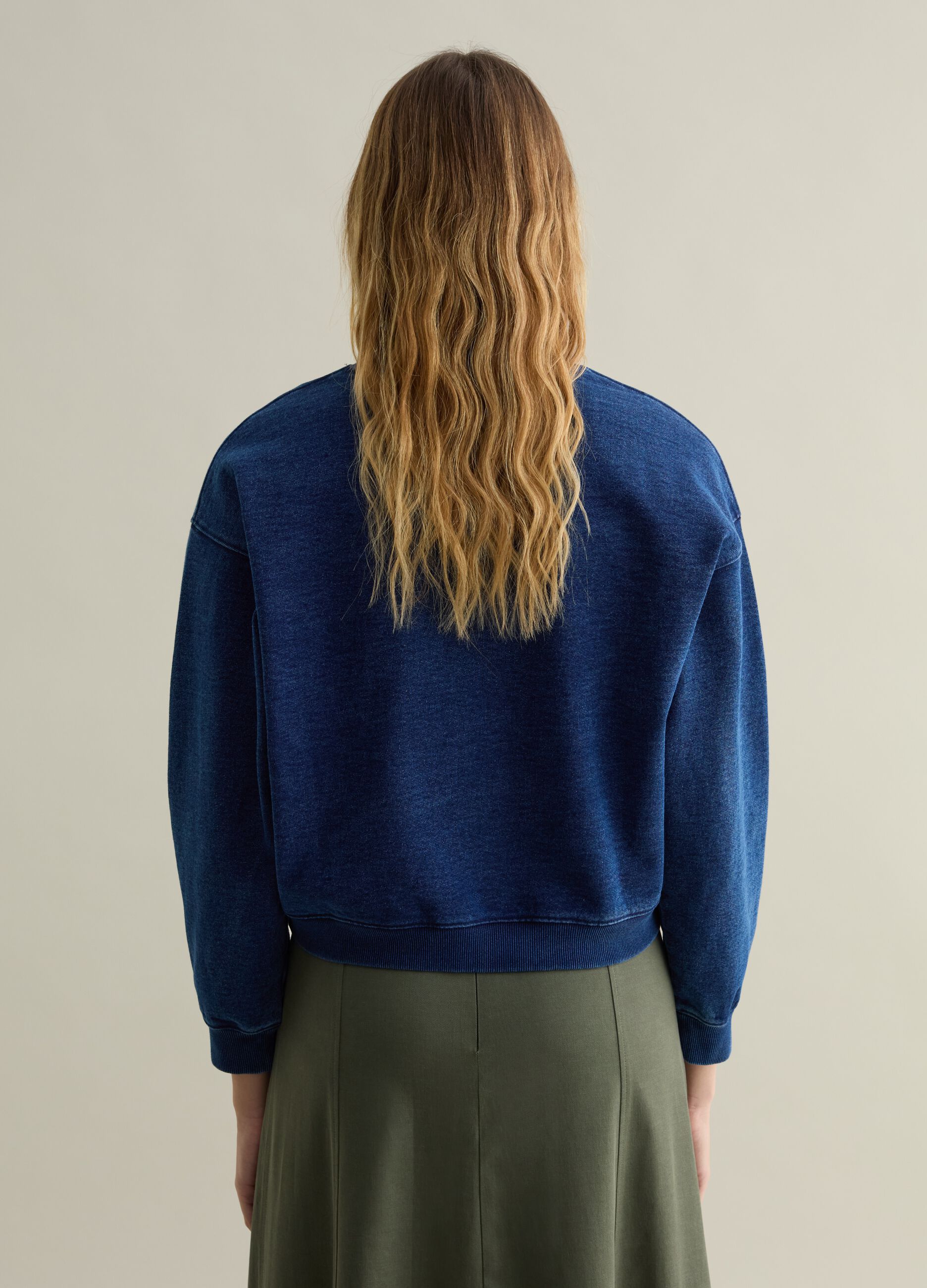 Sudadera oversize de denim
