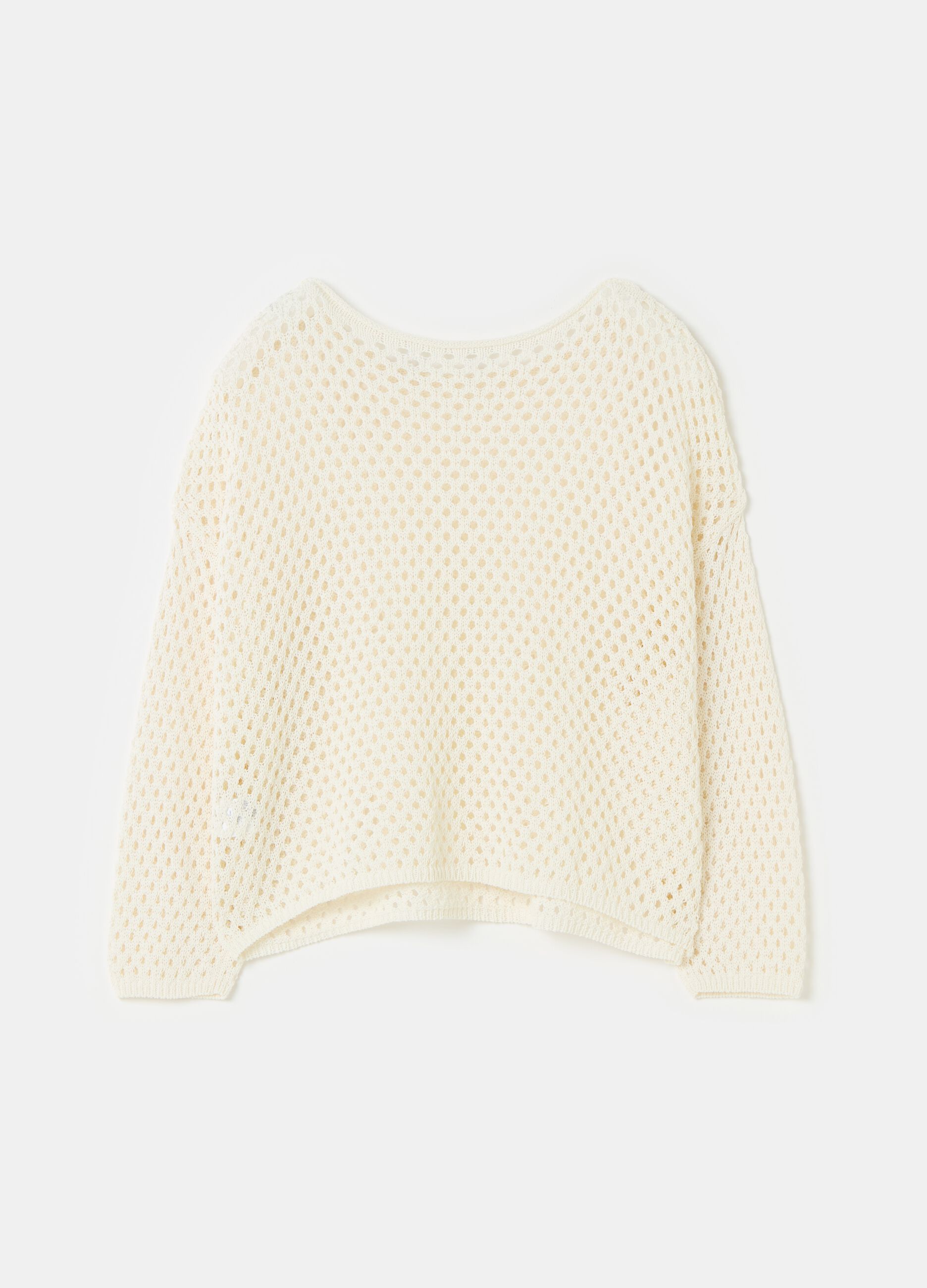 Contemporary oversized crochet top