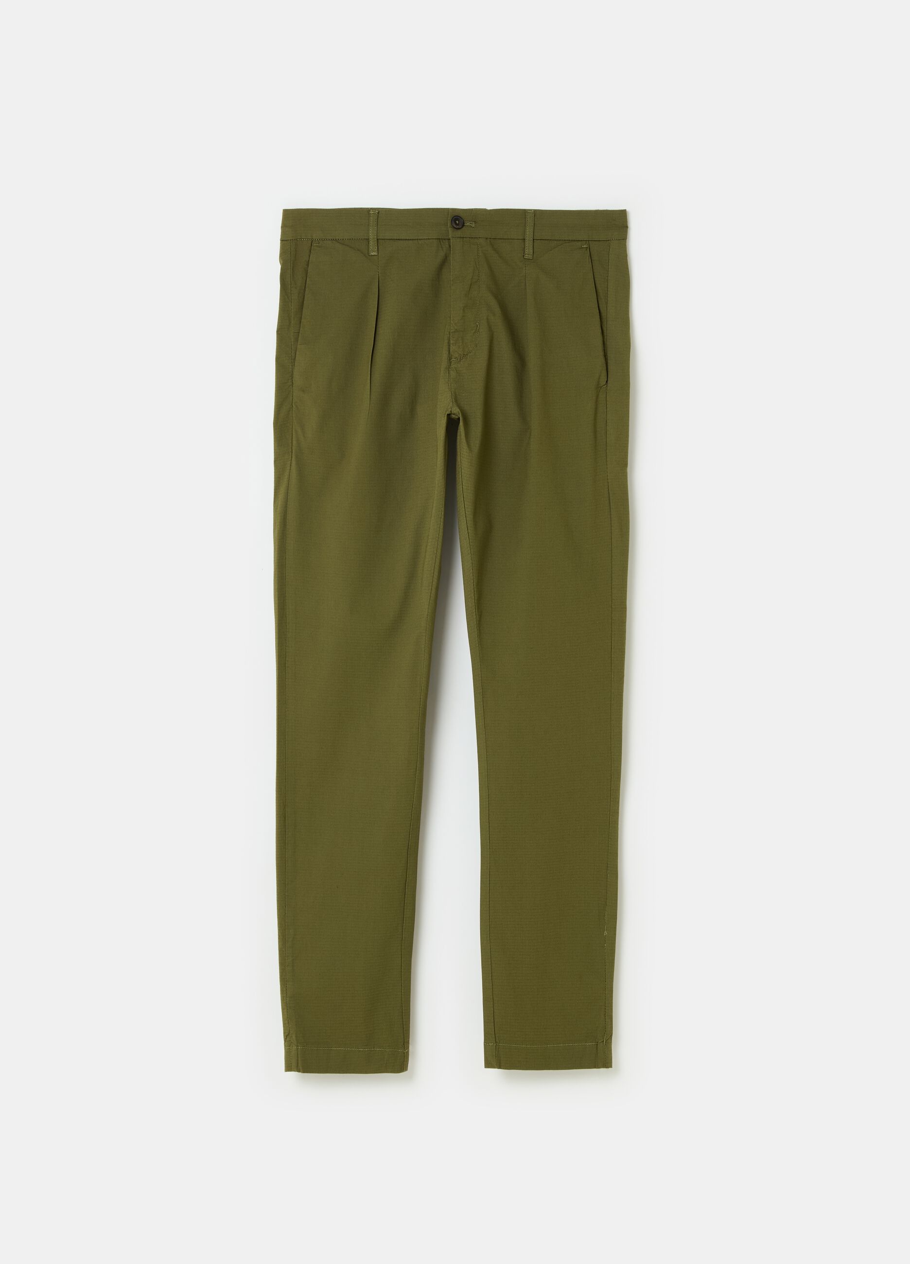 Chino trousers with ripstop weave_3
