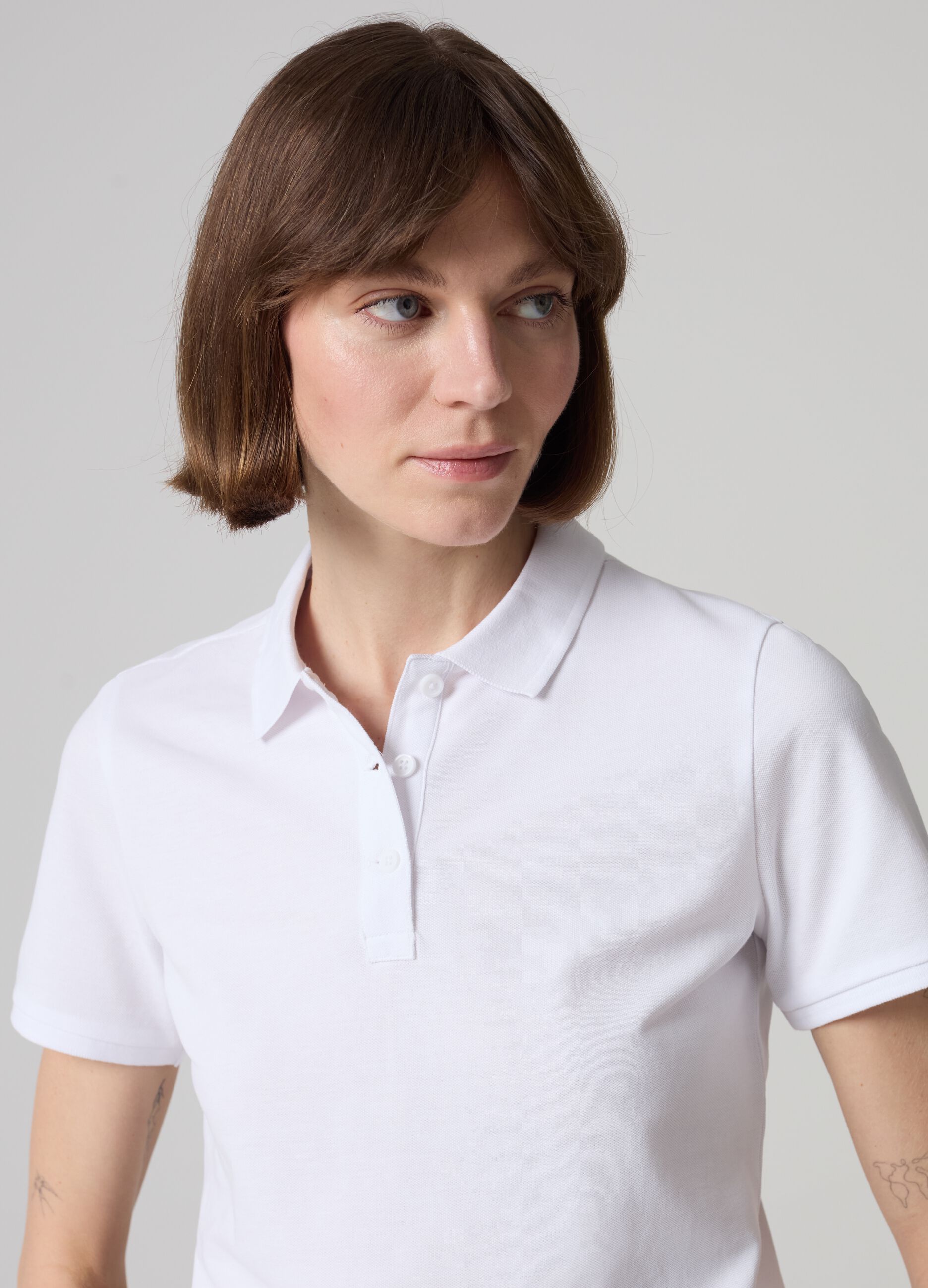 Cotton pique polo shirt