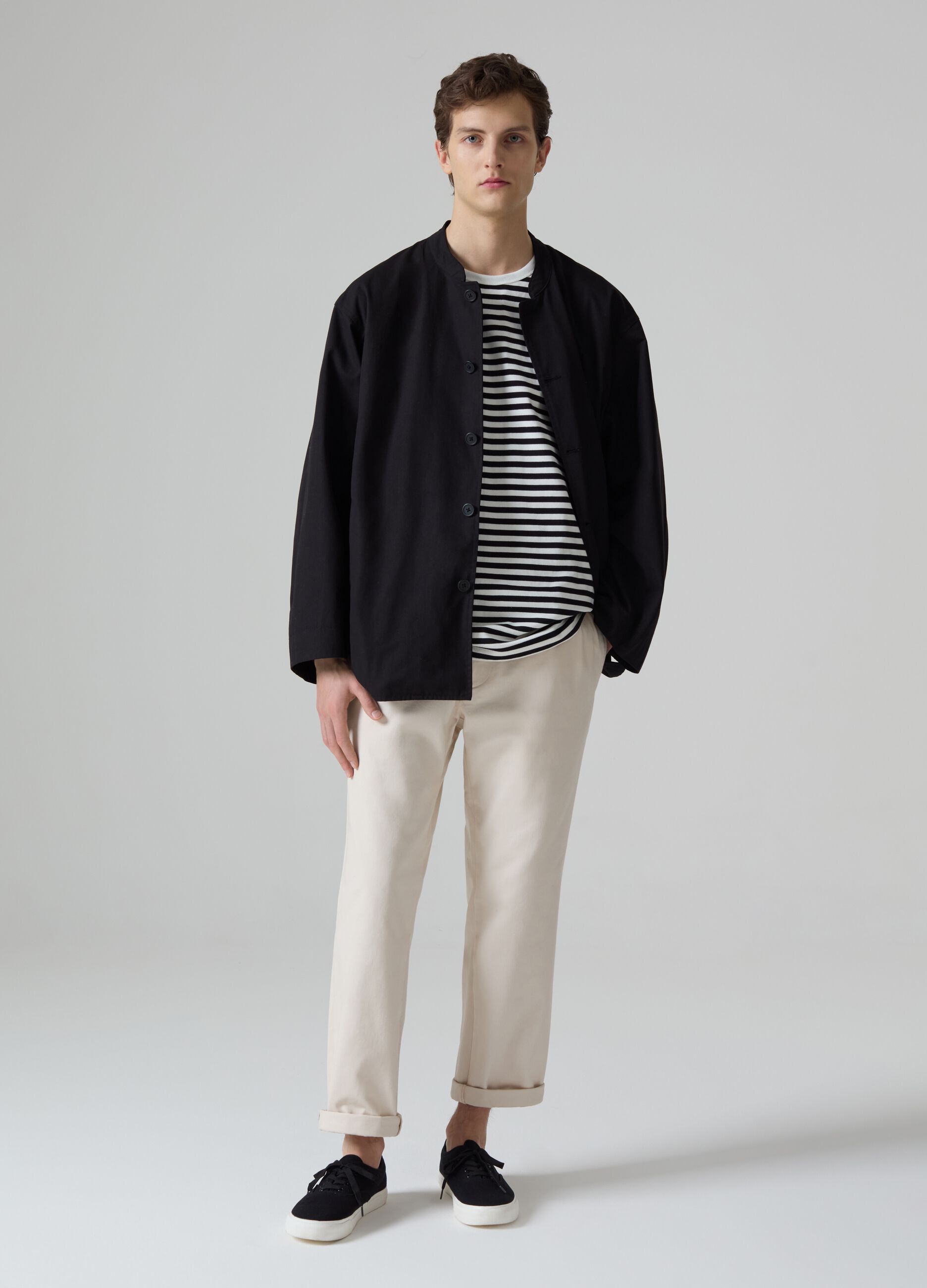 Selection straight-fit trousers in cotton_0