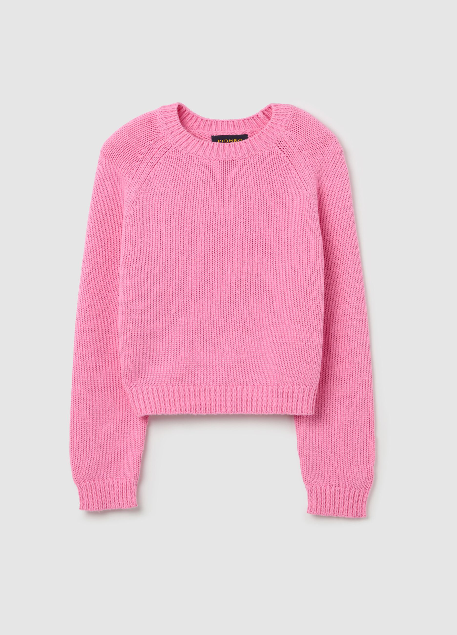 Cotton pullover with raglan sleeves