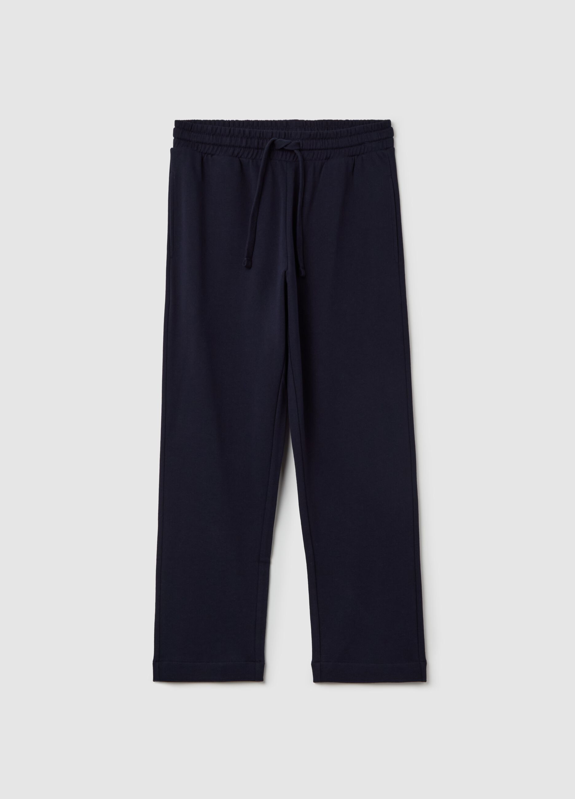 French terry joggers with drawstring