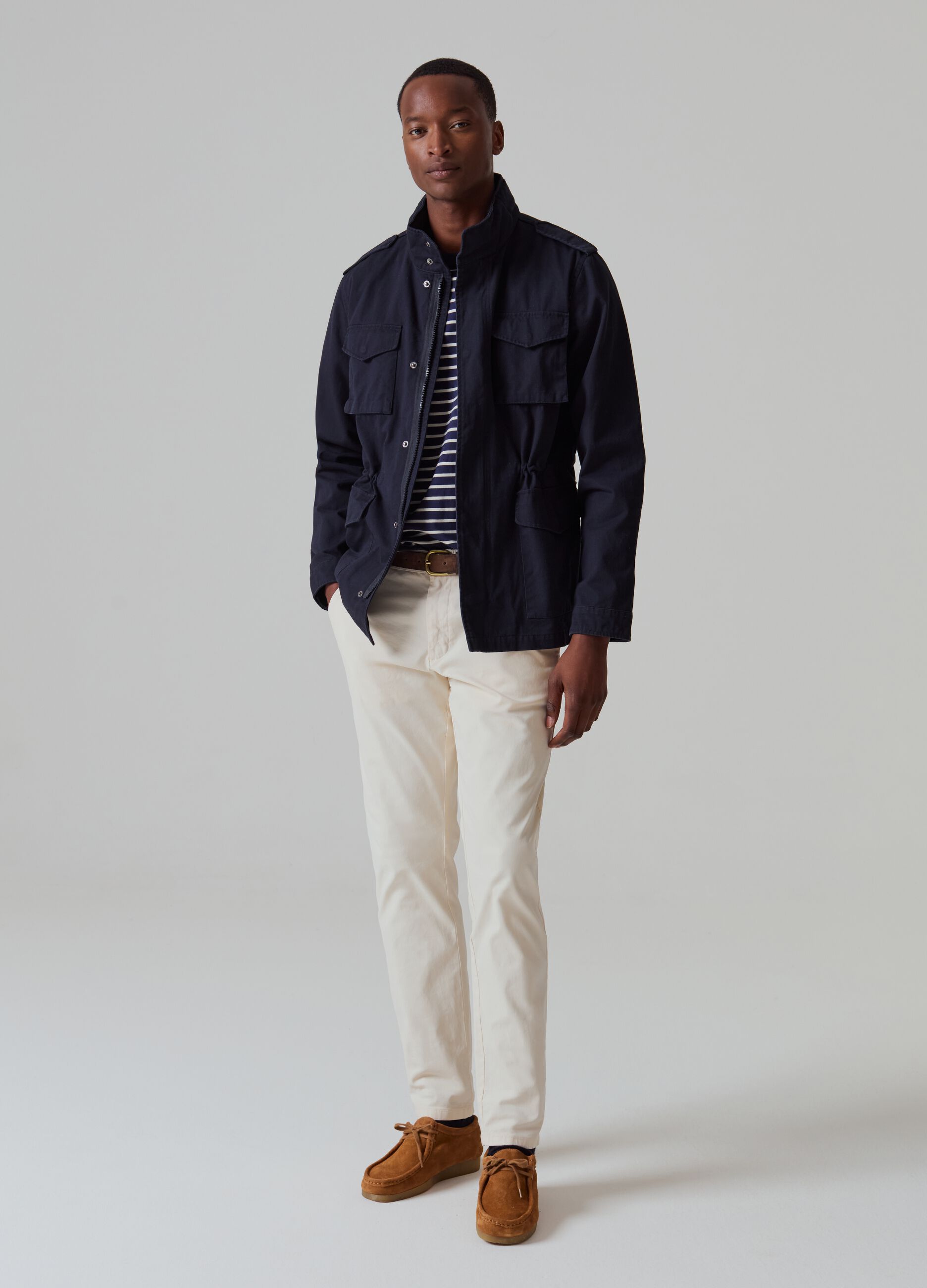 Safari jacket with hood