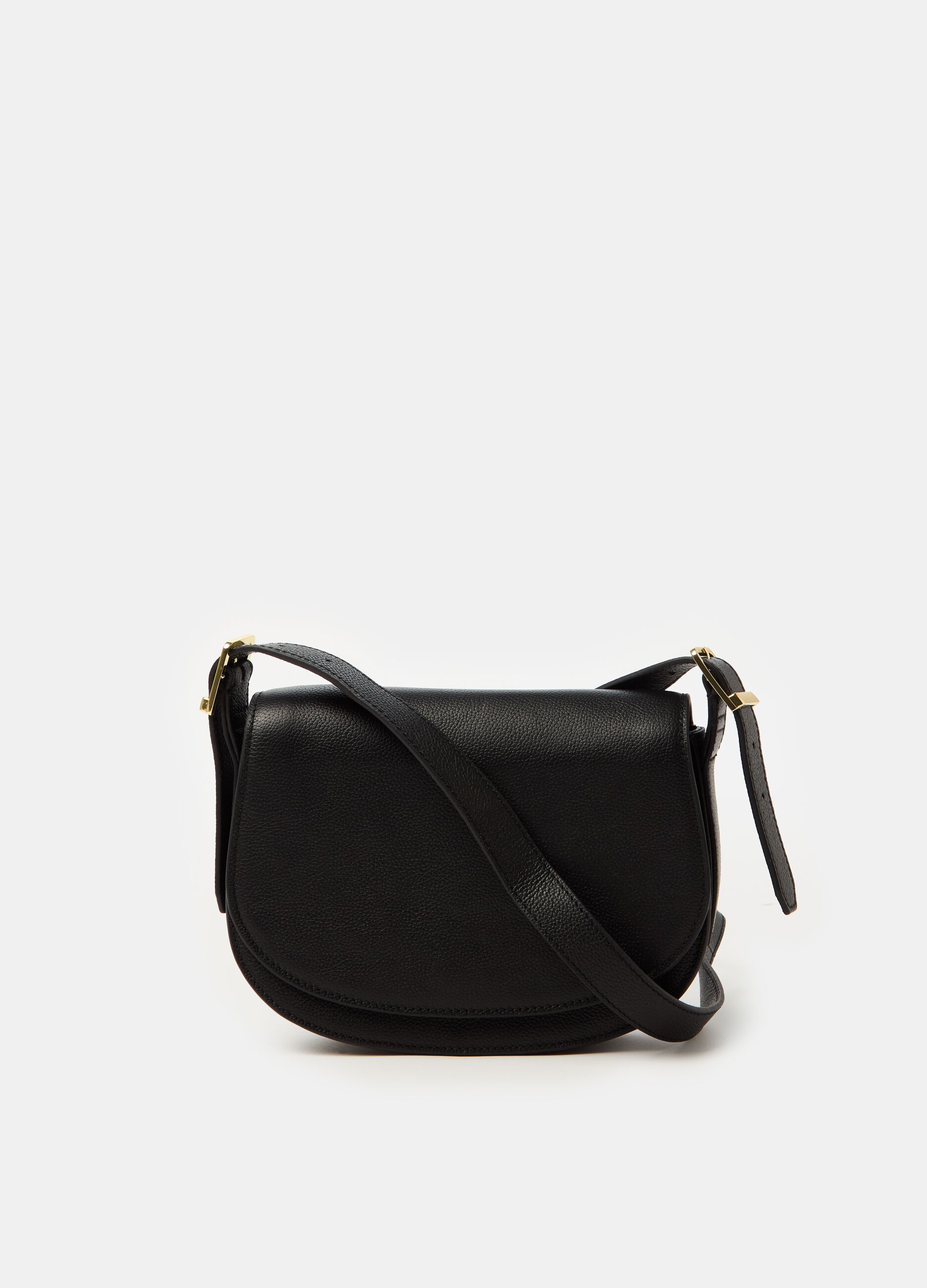 Contemporary messenger bag in leather