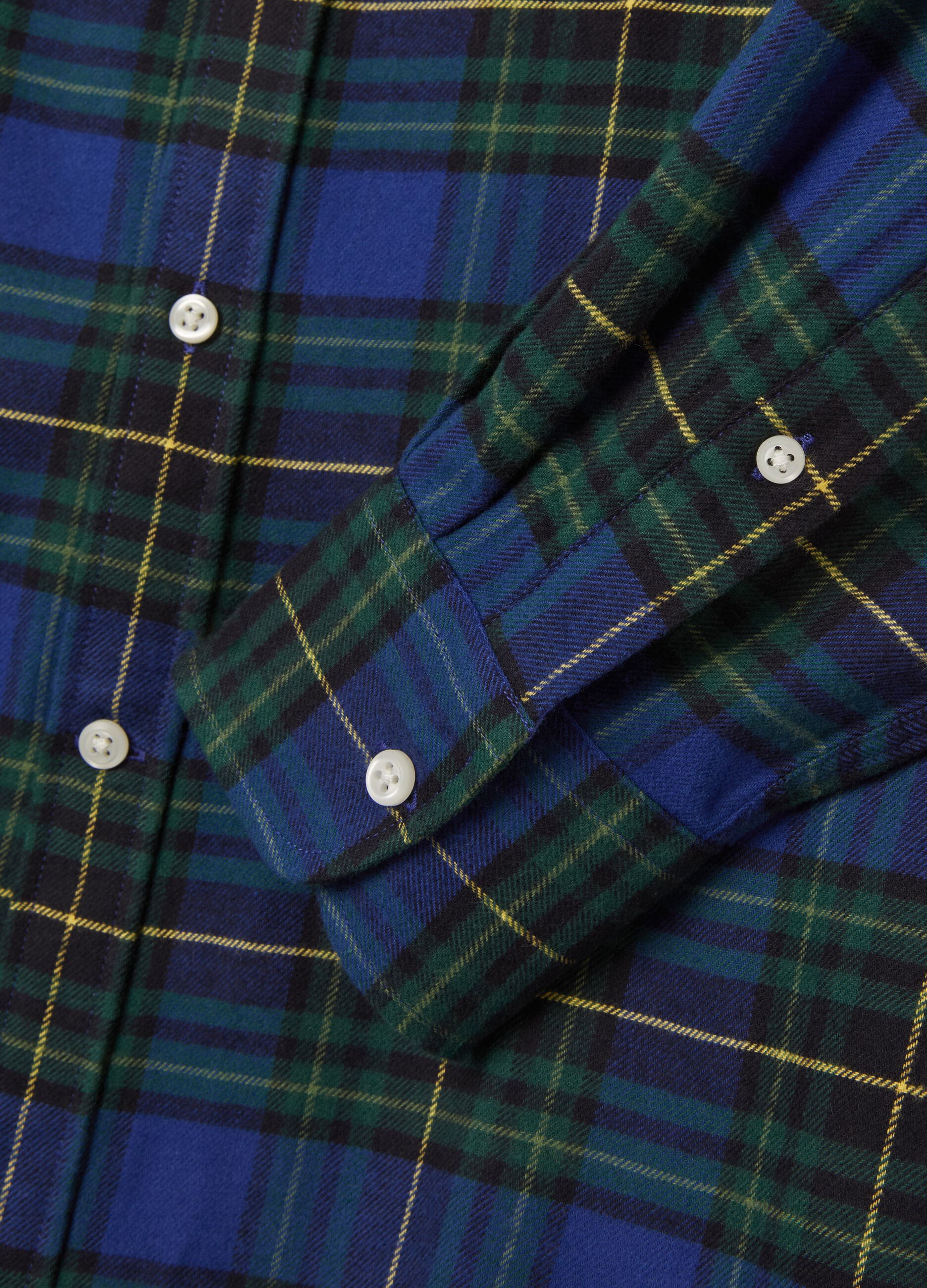 Man's Flannel shirt with check pattern | PIOMBO
