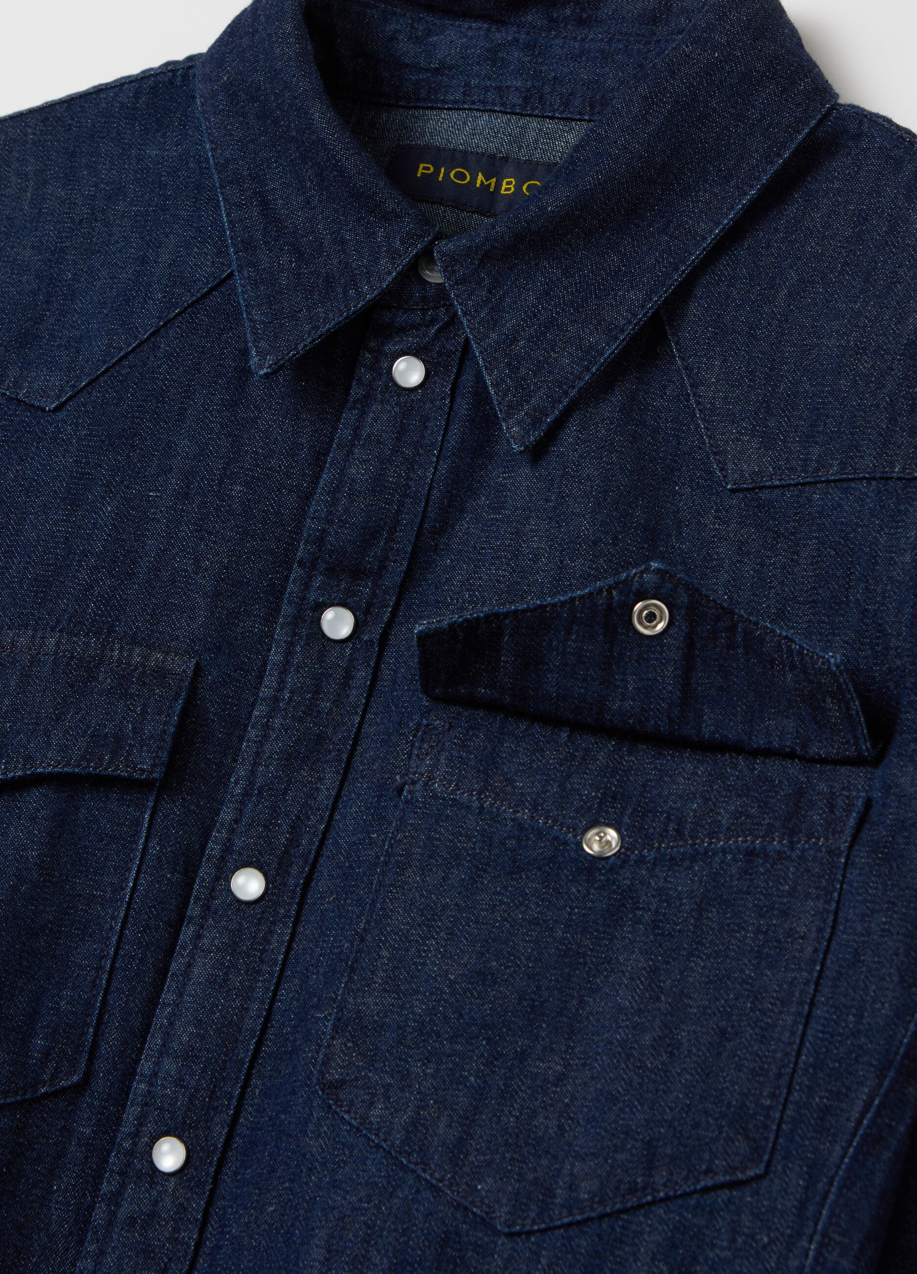 Vestido camisero de denim