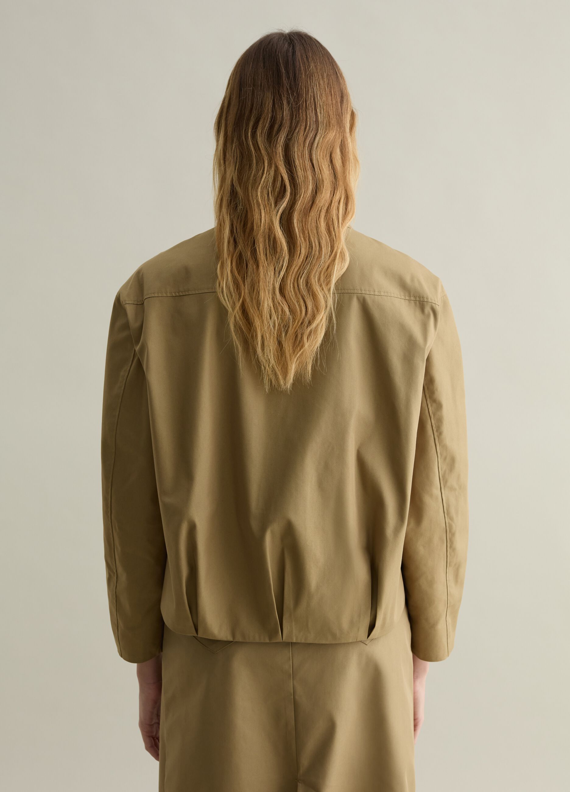 Full-zip bomber jacket with collar