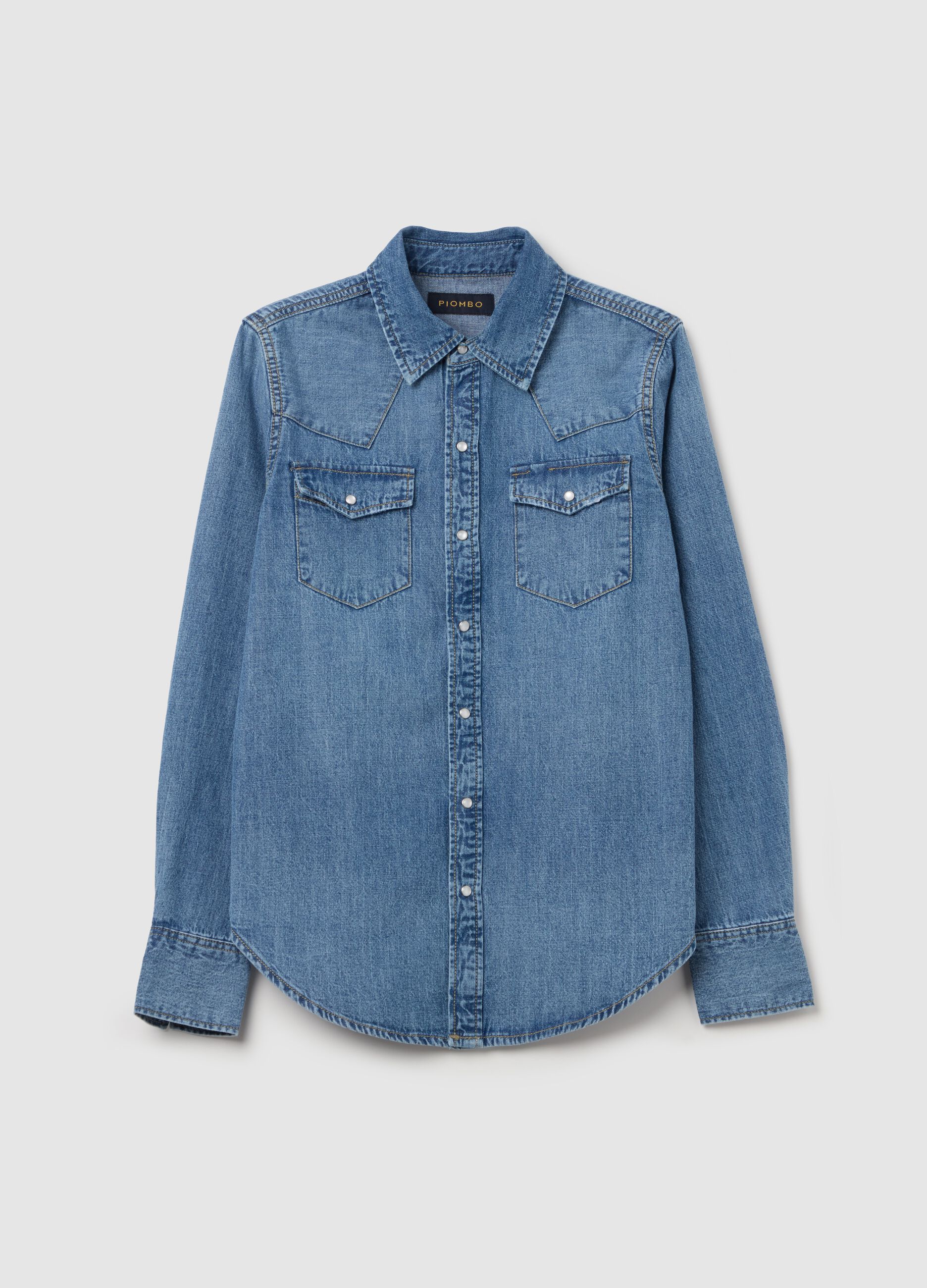 Western shirt in denim
