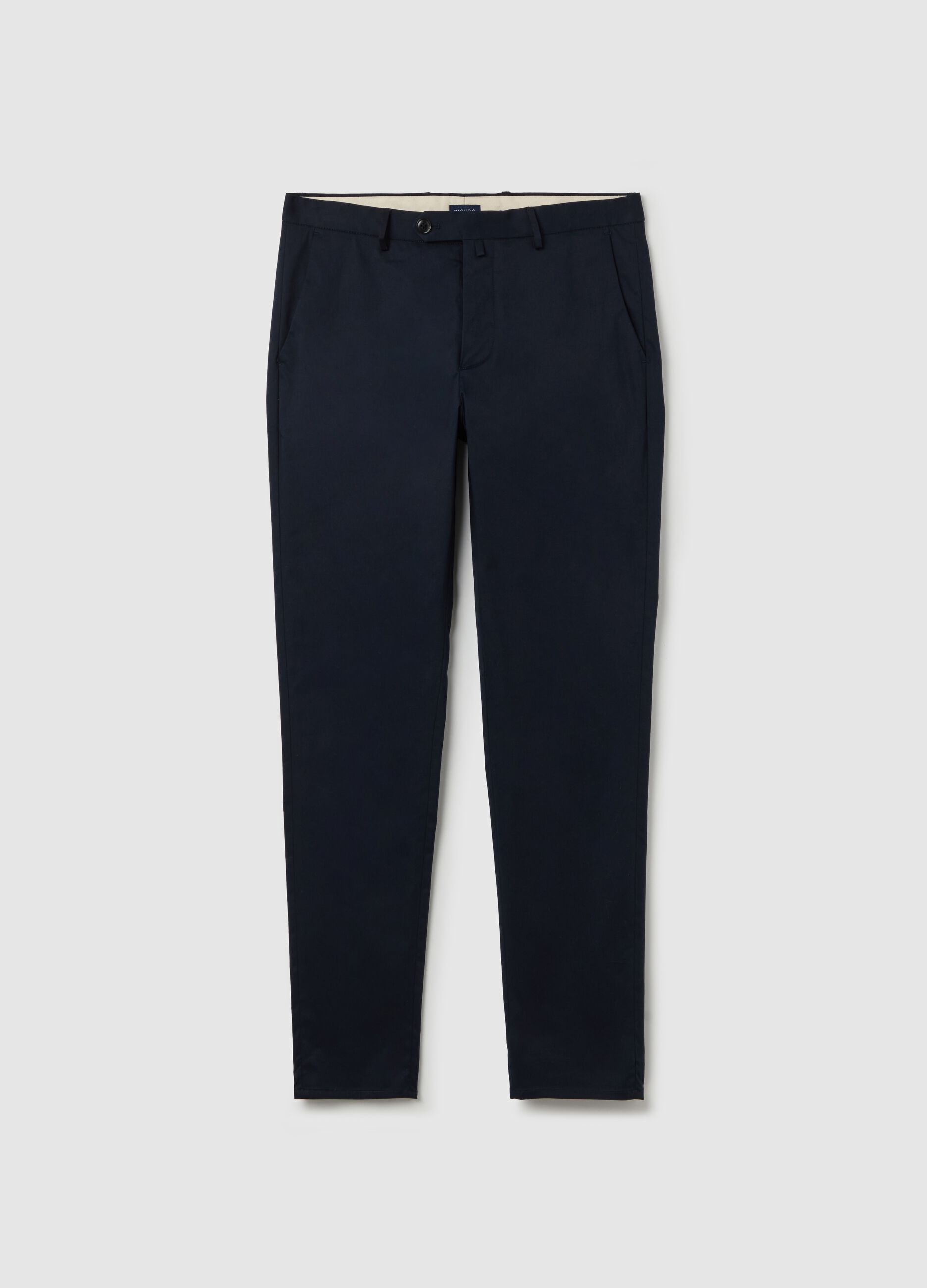 Stretch cotton chino trousers