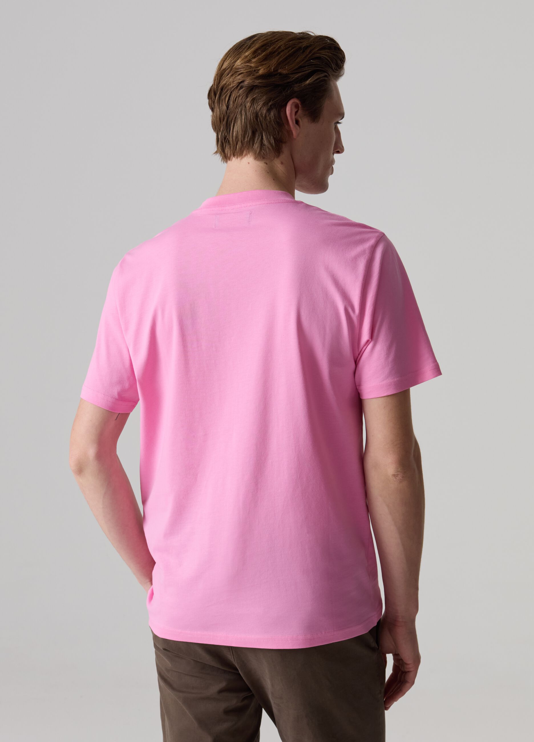 Supima cotton T-shirt with round neck_2