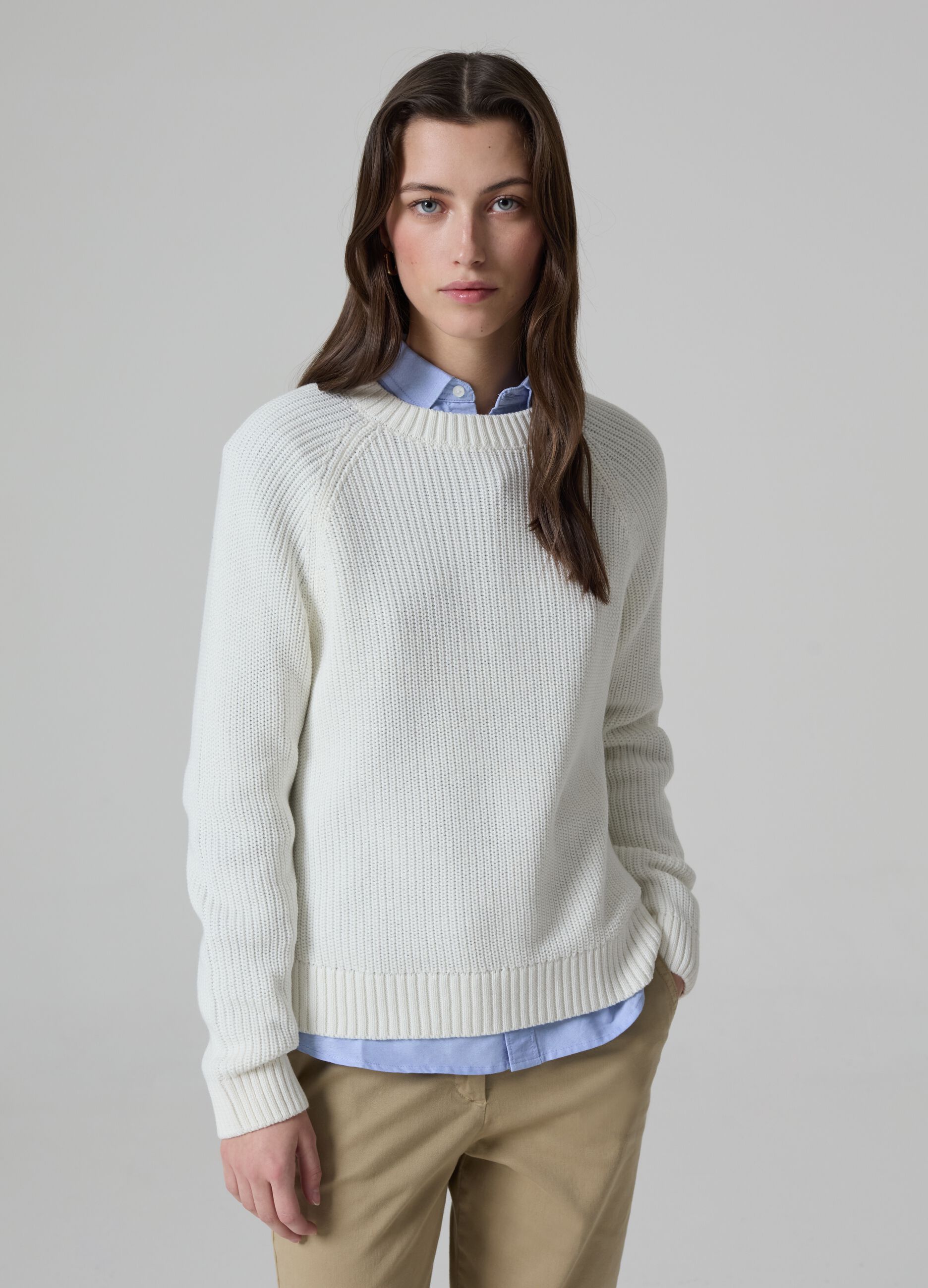 Ribbed pullover with raglan sleeves_0