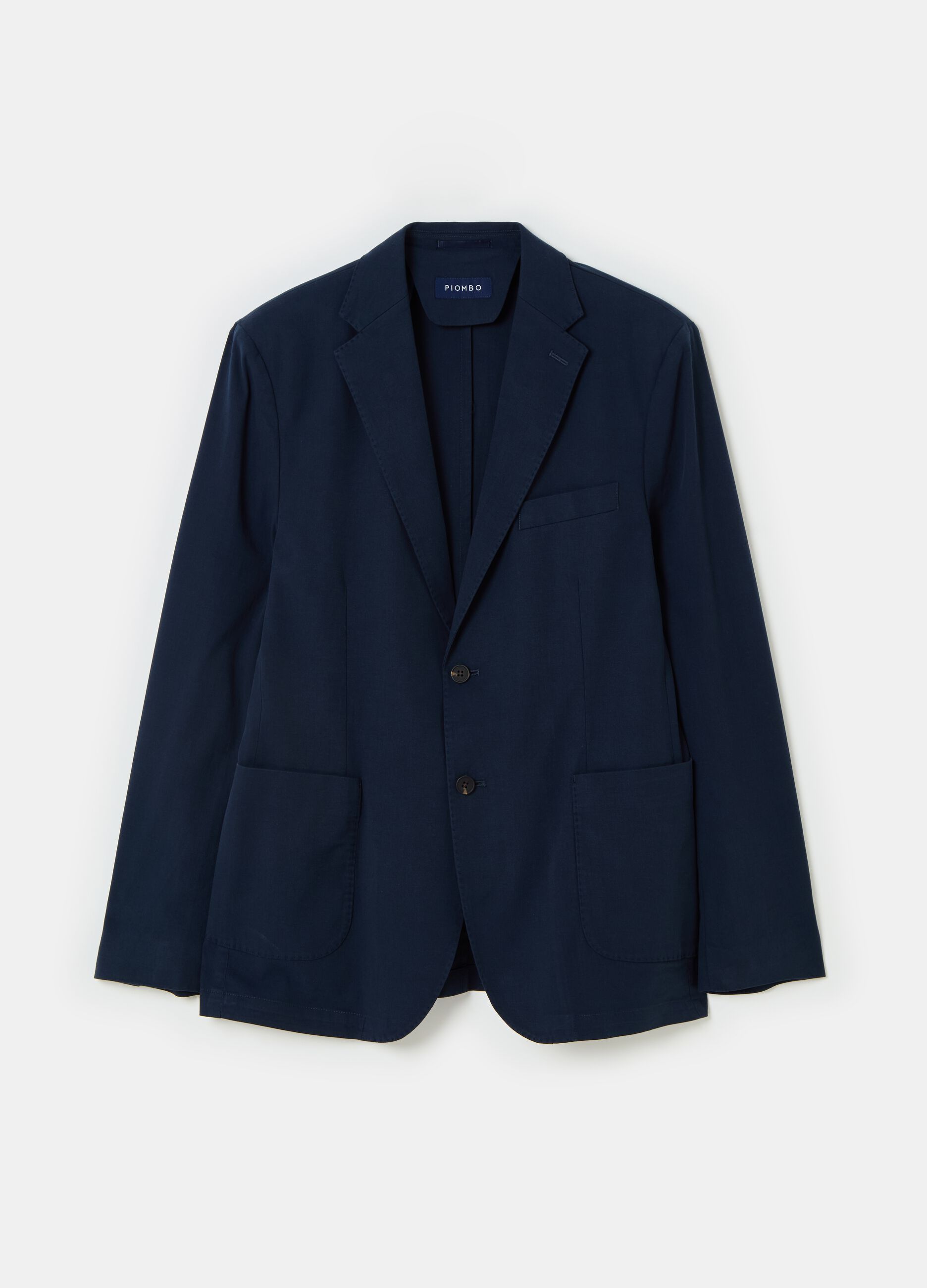 Contemporary slim-fit single-breasted blazer