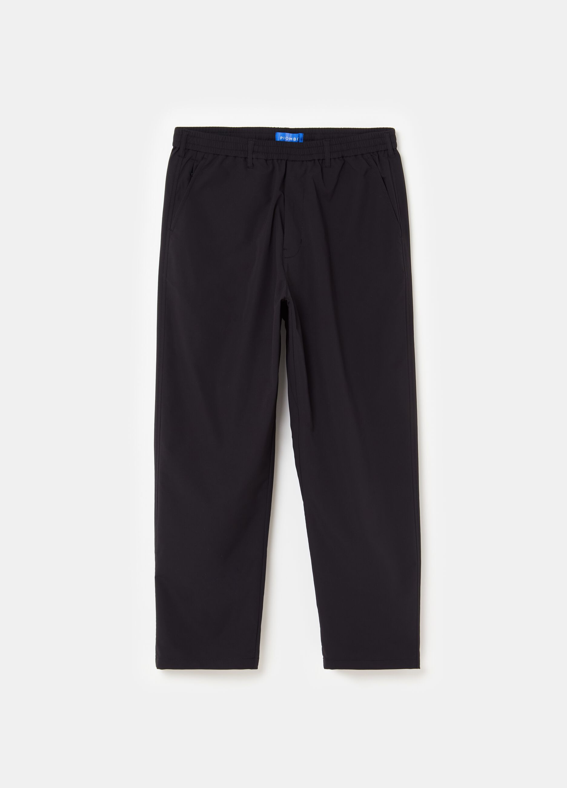PIOMBO Selection straight-fit trousers in technical fabric