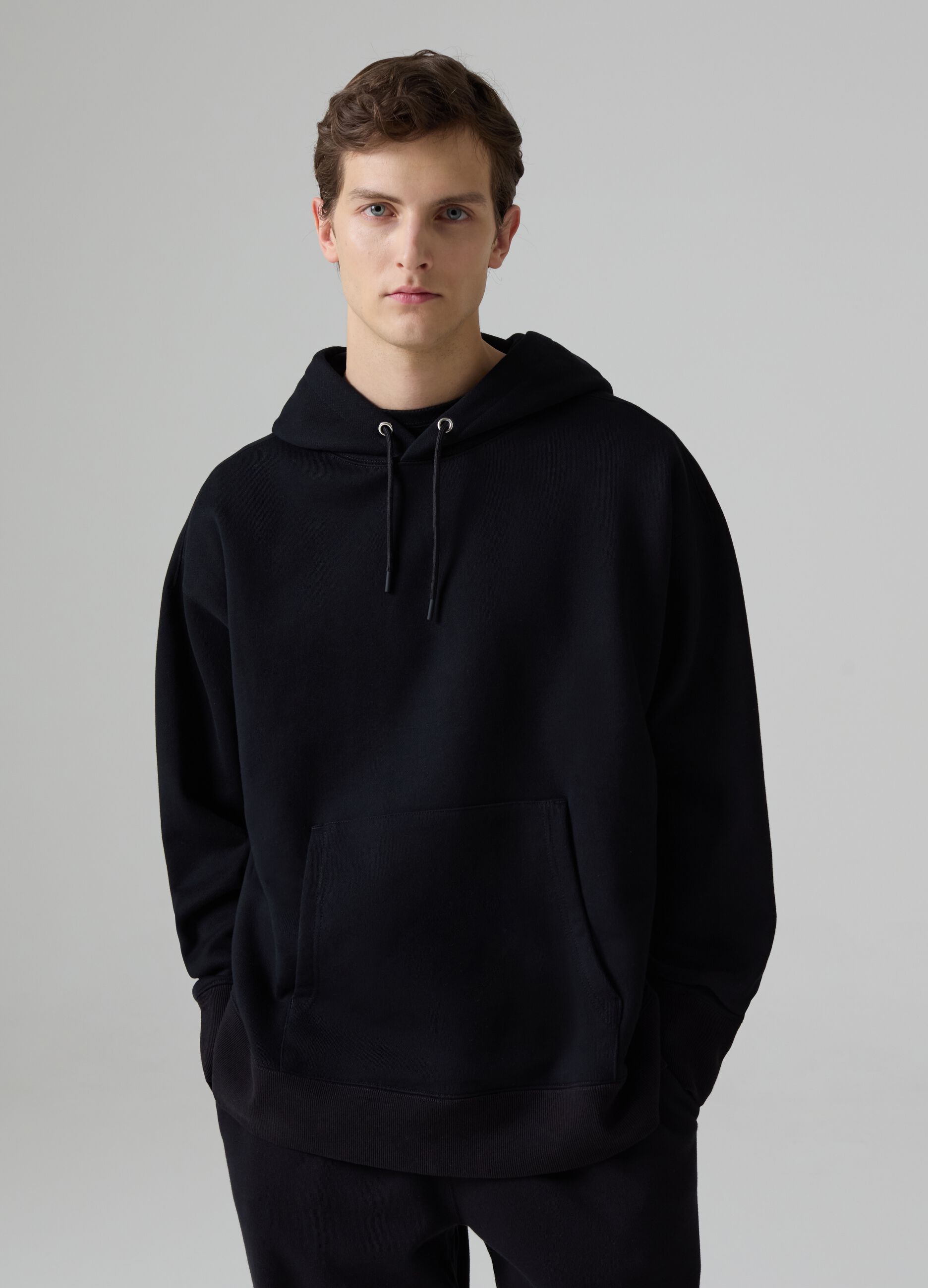 Selection oversized sweatshirt with hood and pocket_0