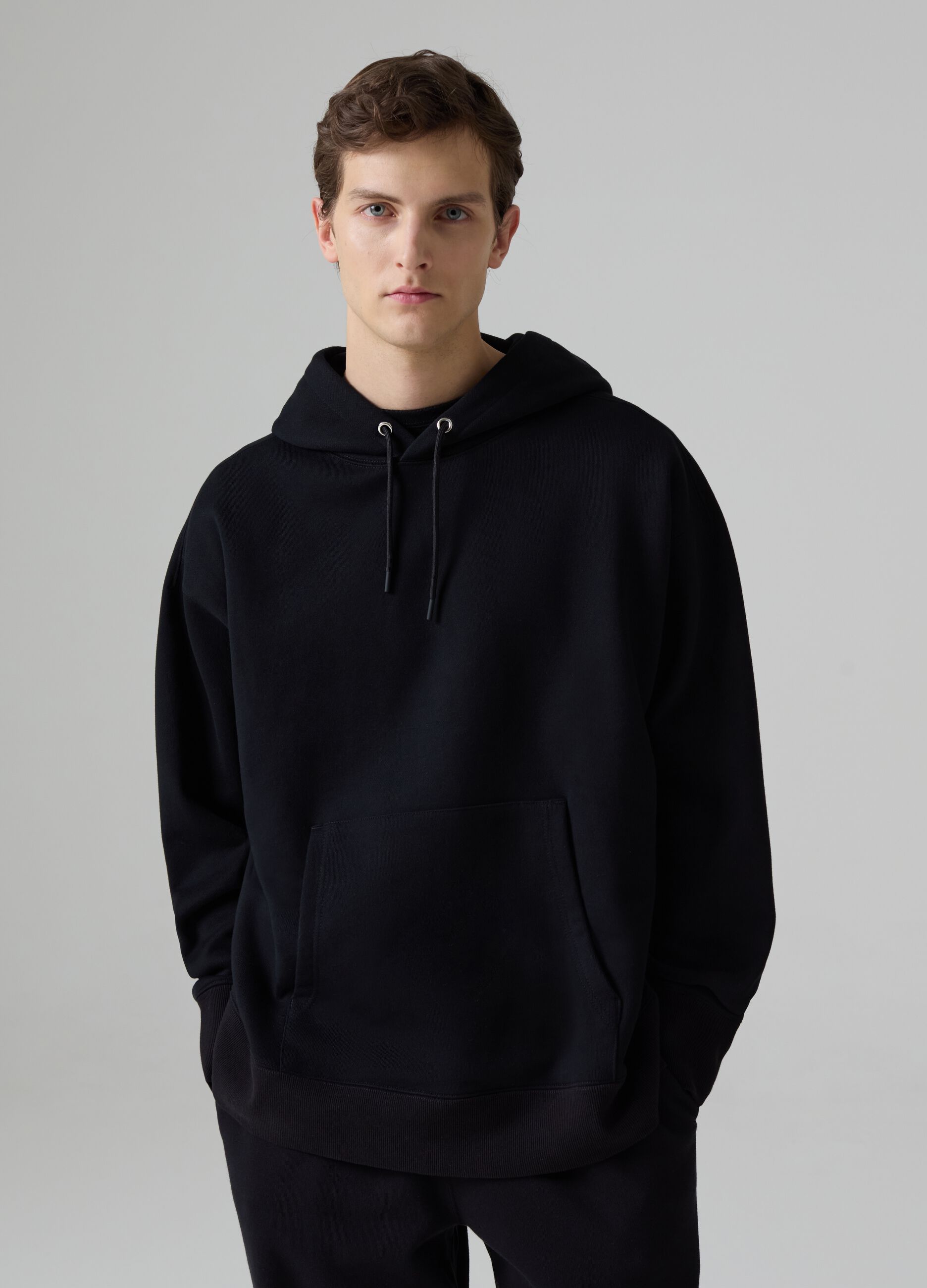 Sudadera oversize con capucha y bolsillo Selection