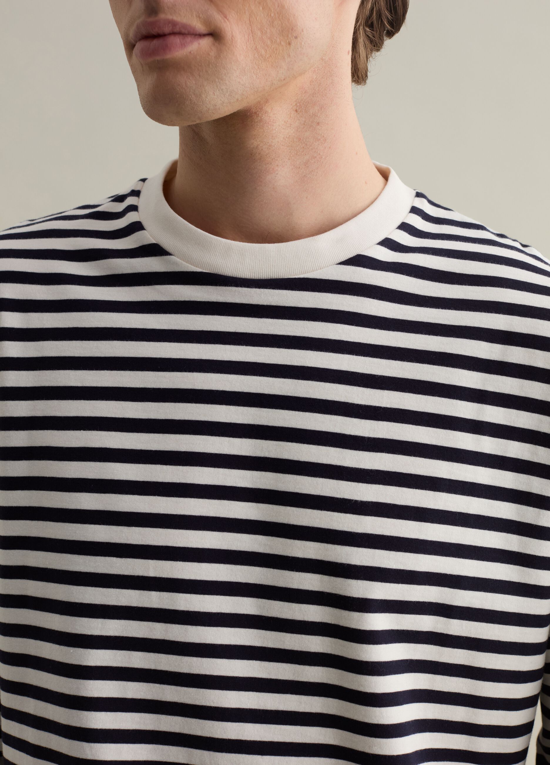 Boxy-fit striped T-shirt