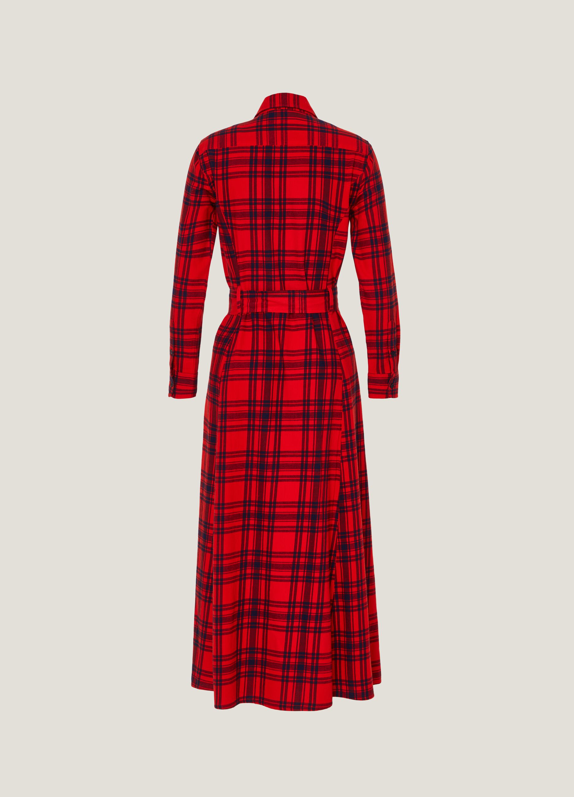 Shirt dress with belt