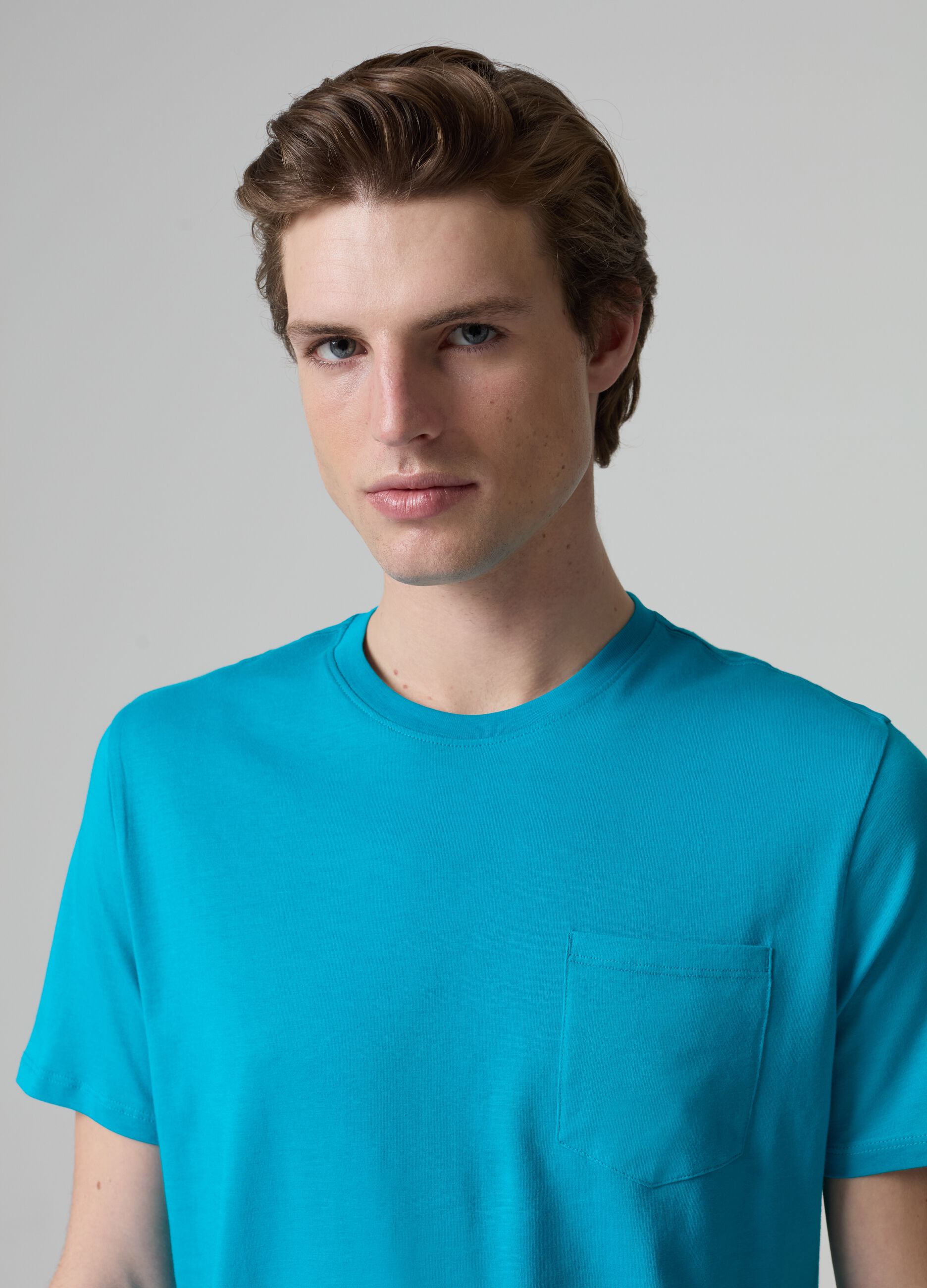 Supima cotton T-shirt with pocket