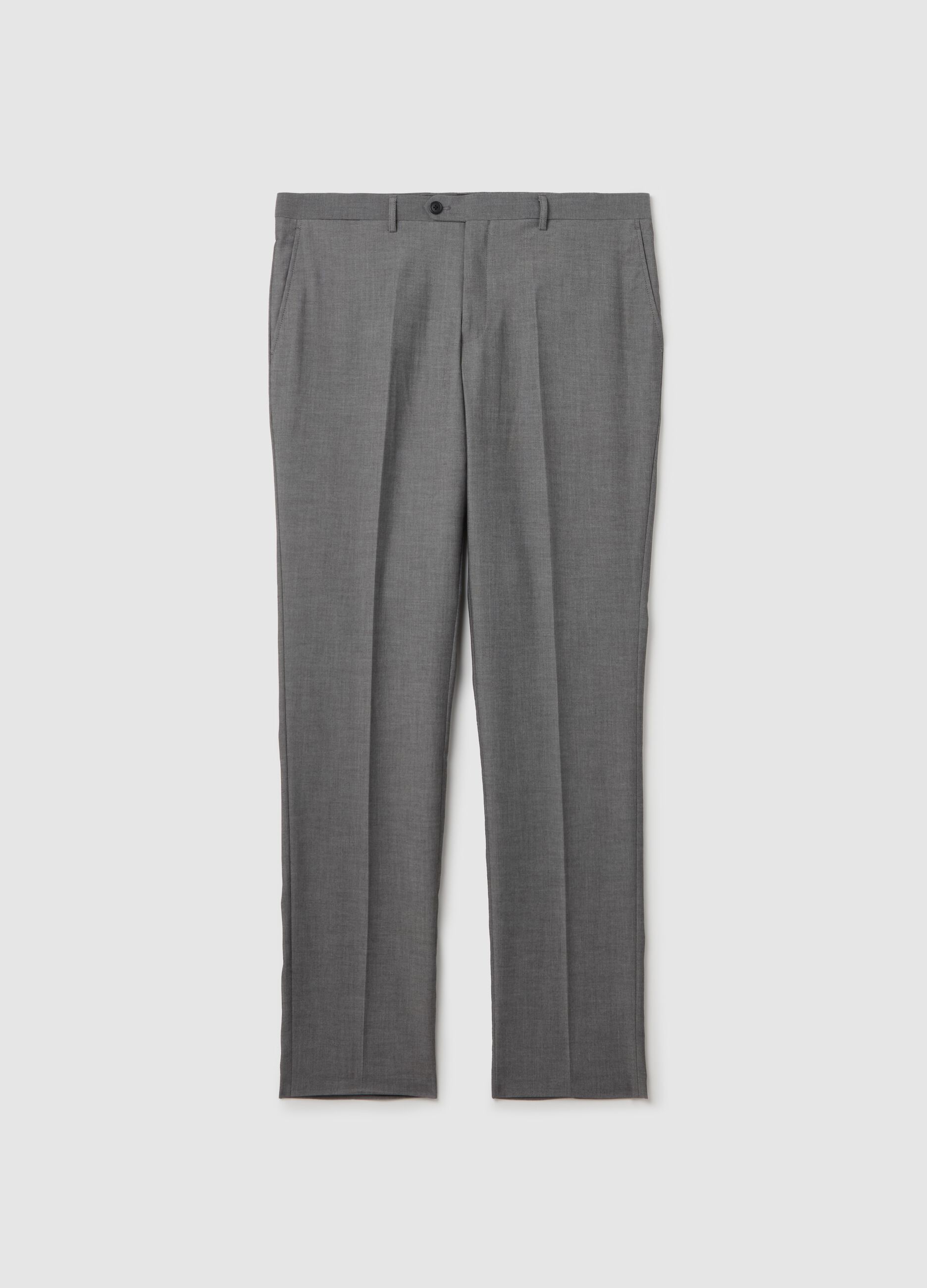 Pantalón regular fit en mezcla de viscosa